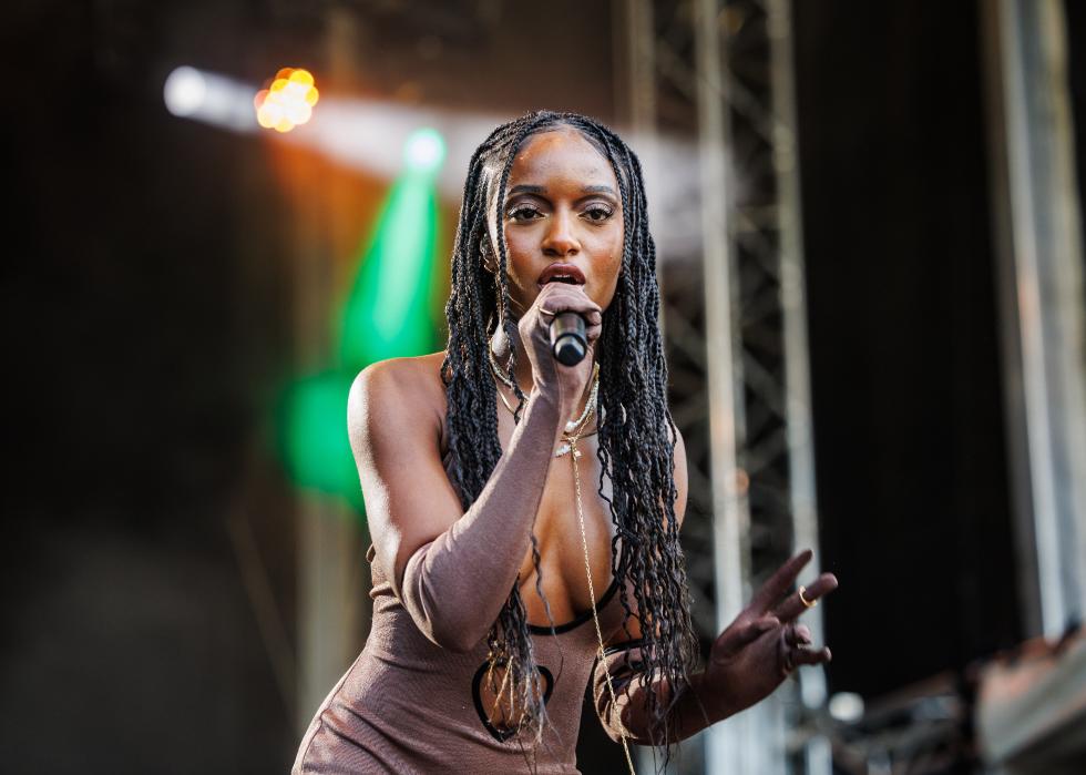 Ayra Starr performs on day 1 of Oyafestivalen 2023.