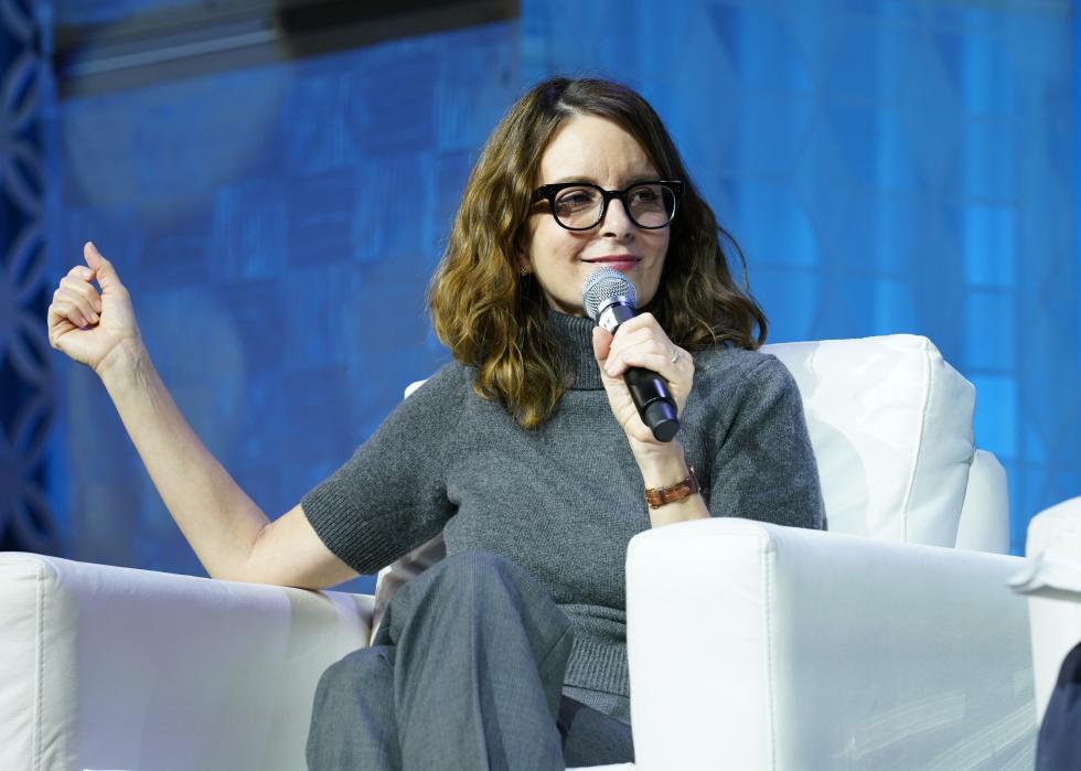 Tina Fey speaks on stage during 2023 Pennsylvania Conference For Women.