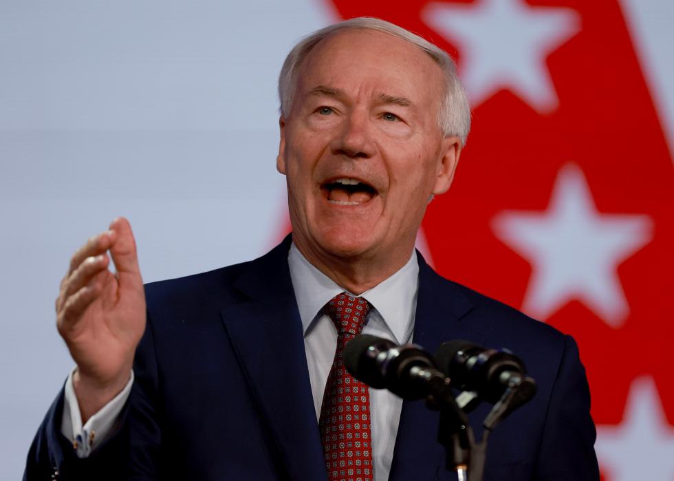 Asa Hutchinson speaks during the Florida Freedom Summit.