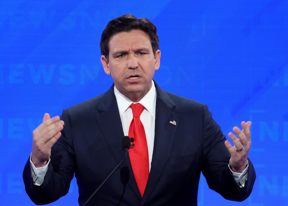 Ron DeSantis participates in the NewsNation Republican Presidential Primary Debate.