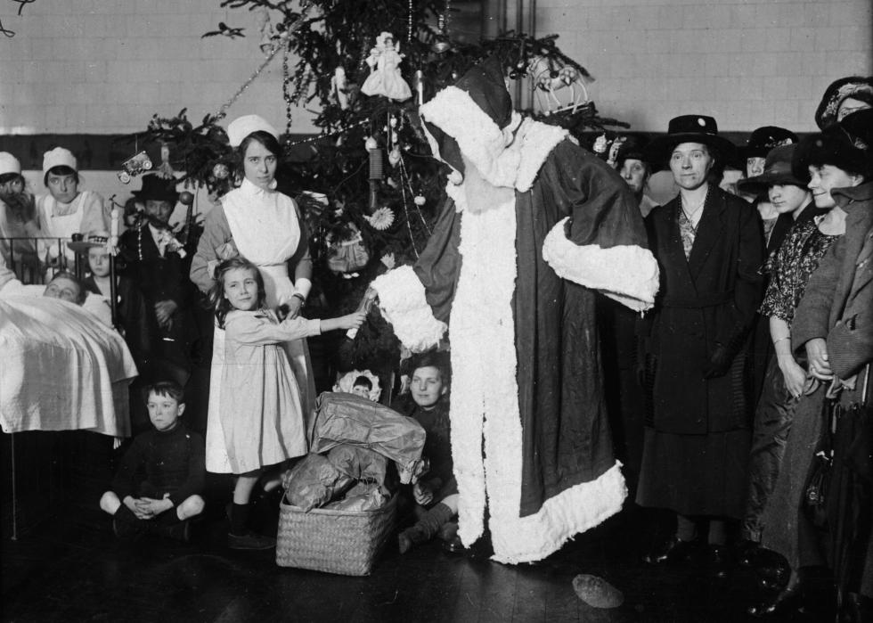 A Christmas party at a hospital.