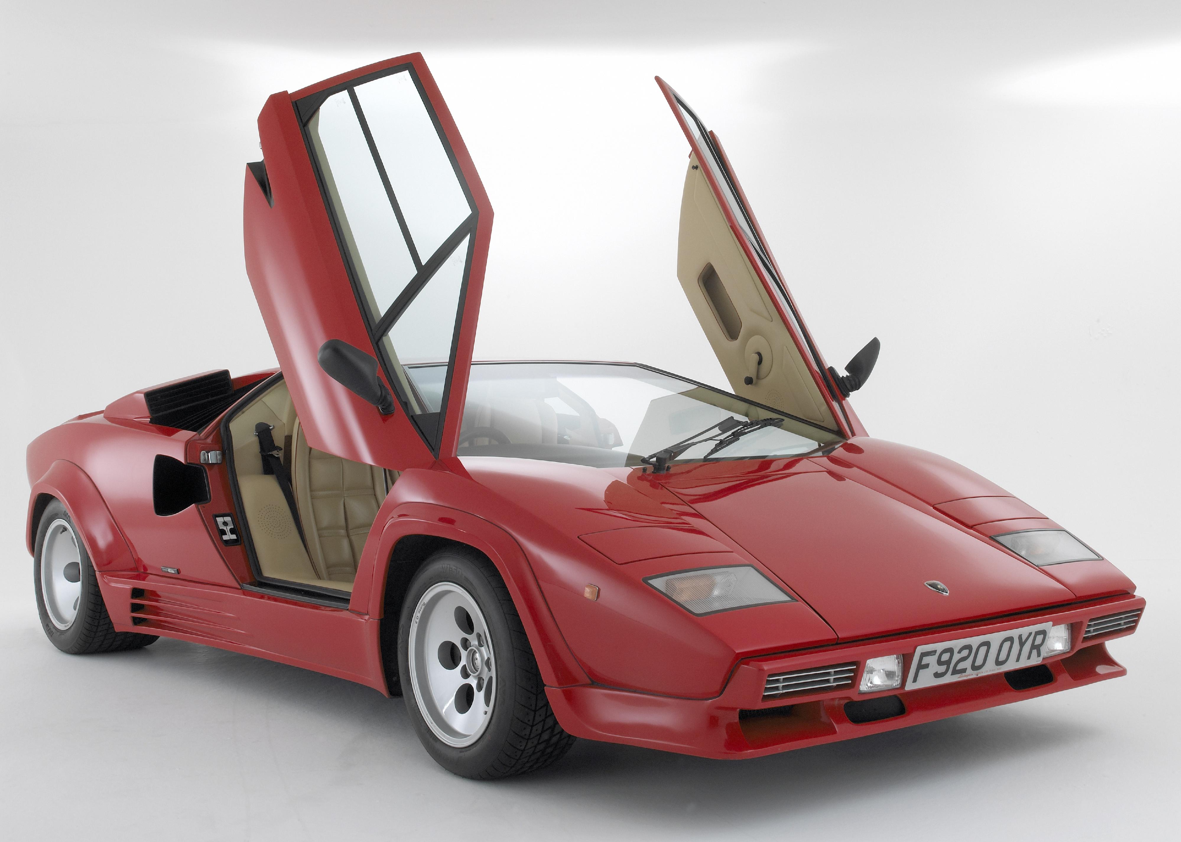 1988 Lamborghini Countach in studio.