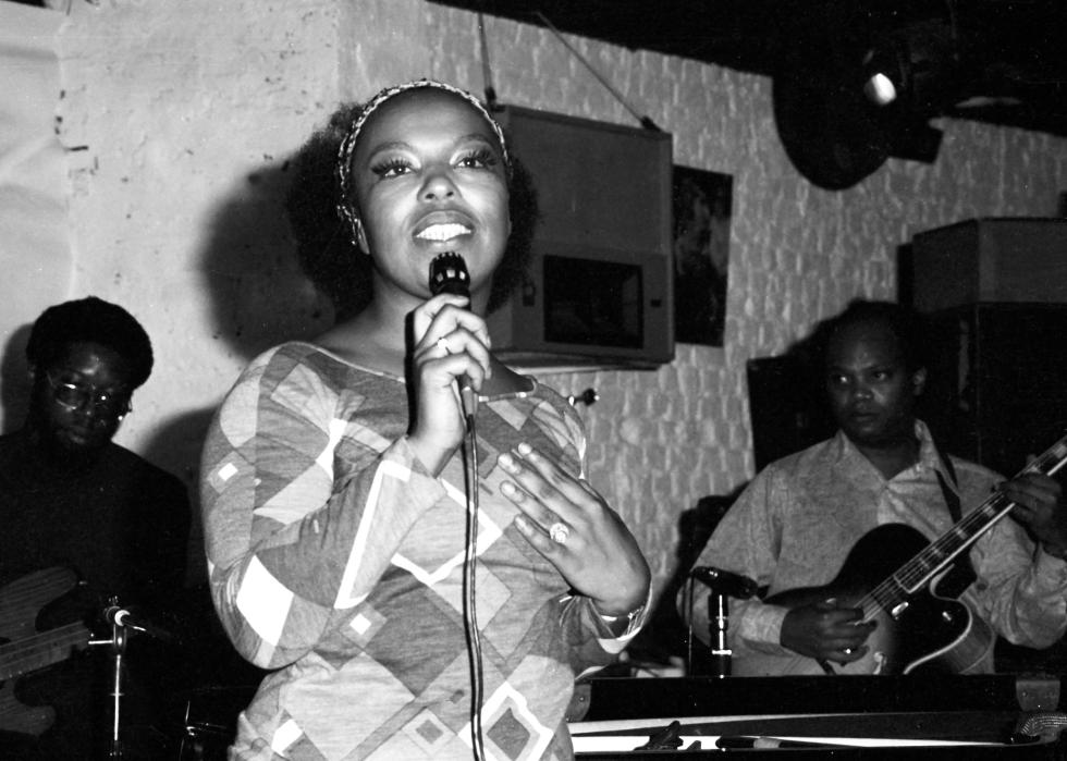 Roberta Flack performing in Soho in London.