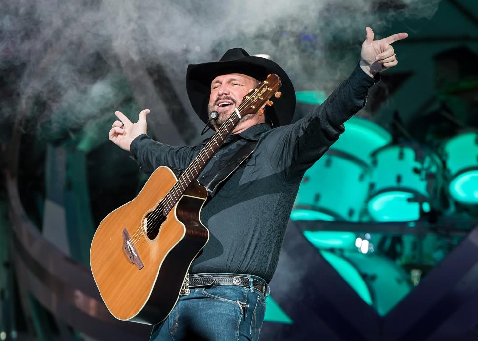 Garth Brooks performs during The Garth Brooks World Tour.