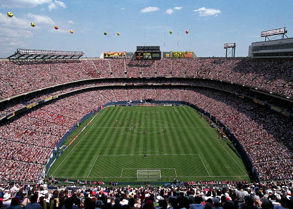 A general view of the stadium during the Denmark and USA Women's World Cup game 