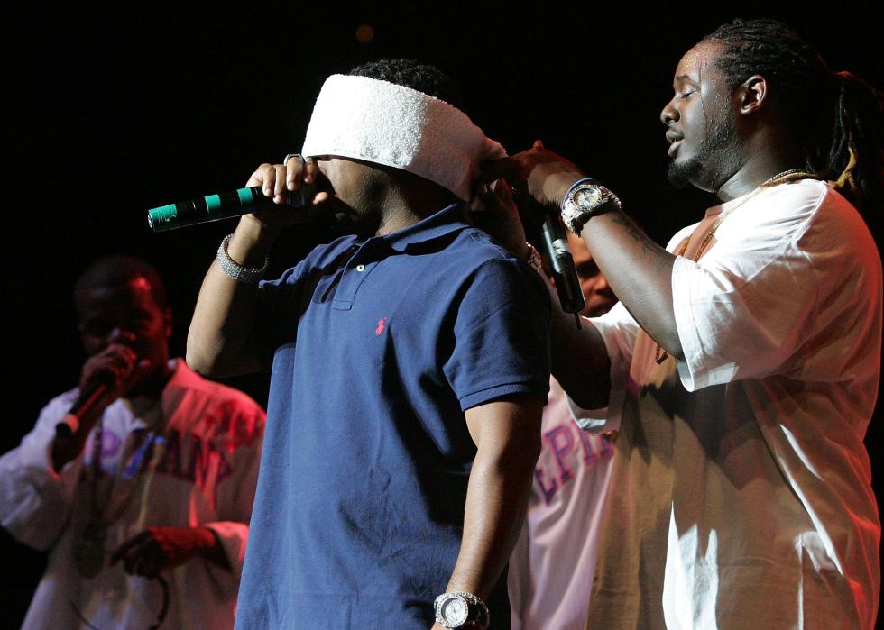 Rapper Huey performs with T-Pain during the T-Pain and Friends All-Star Concert.