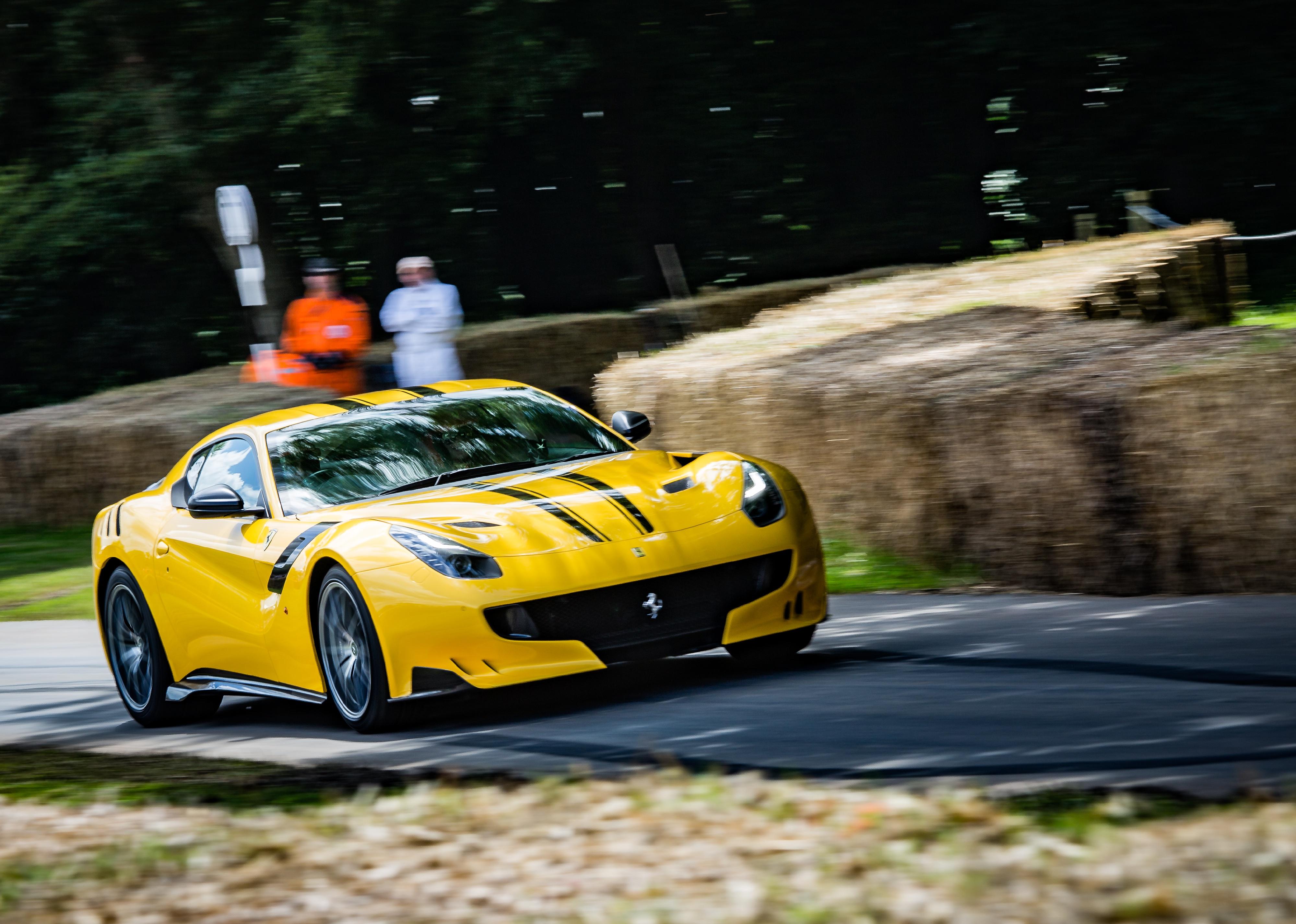 The Ferrari F12 TDF takes to the Goodwood hillclimb.