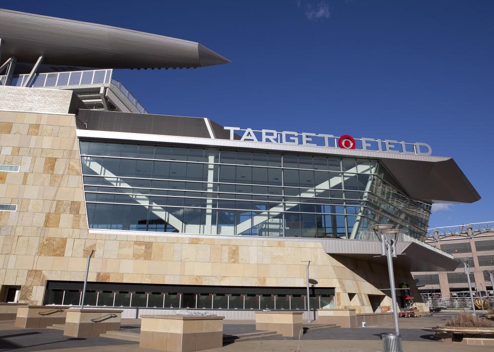 An exterior general view of Target Field's Metropolitan Club