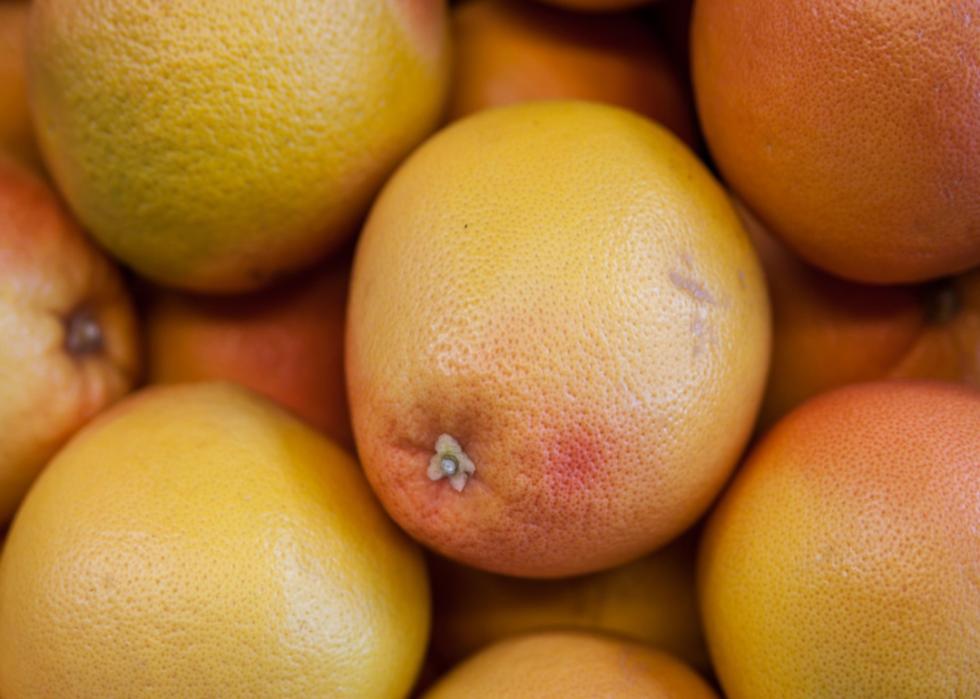 Orange and pink grapefruit.