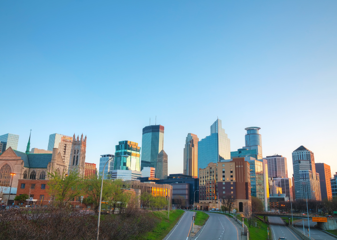 The downtown Minneapolis skyline.