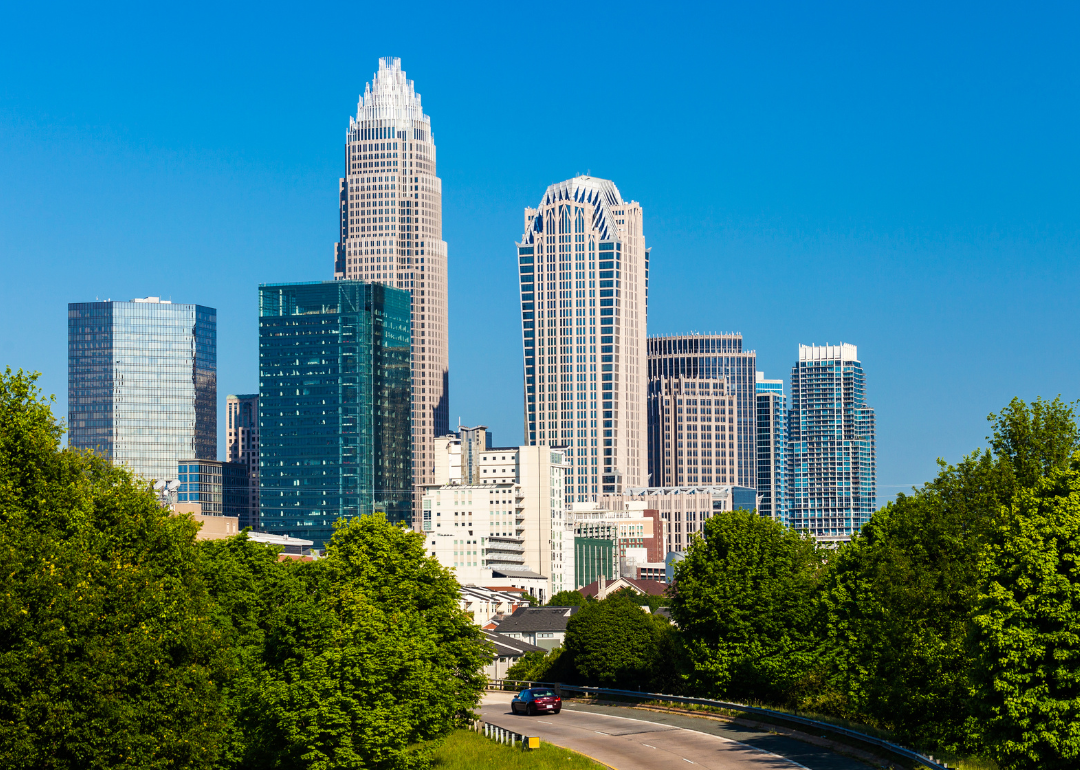 Skyscrapers in downtown Charlotte.