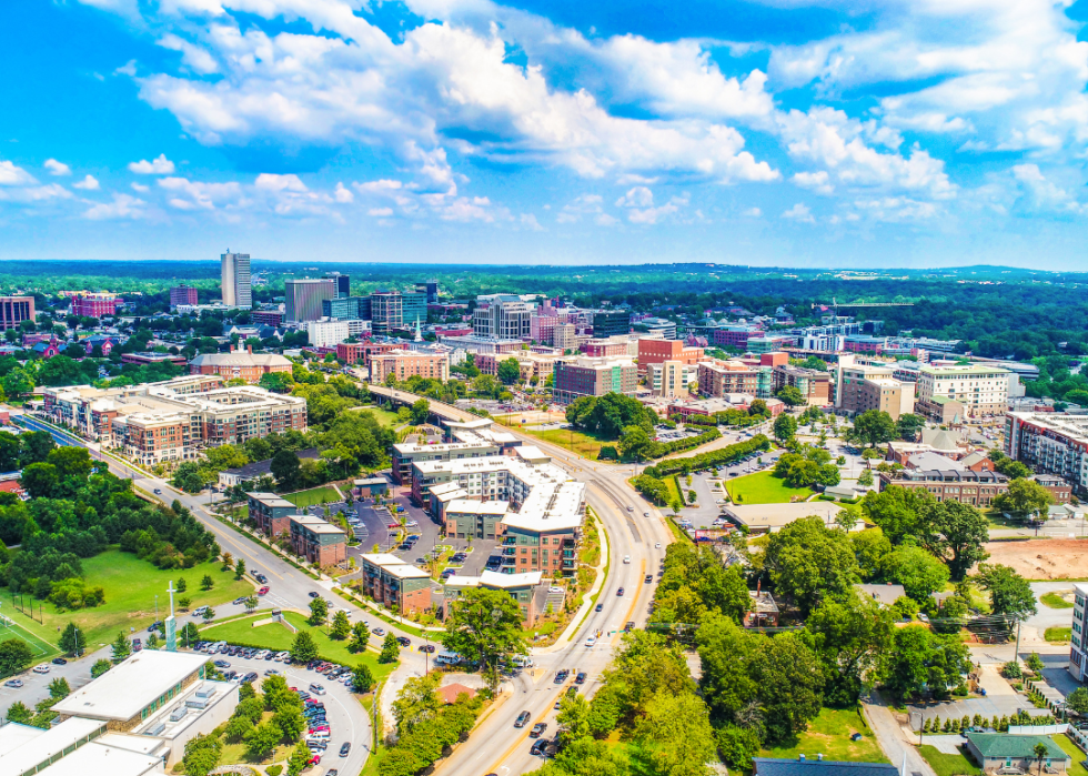 Downtown Greenville, South Carolina skyline.