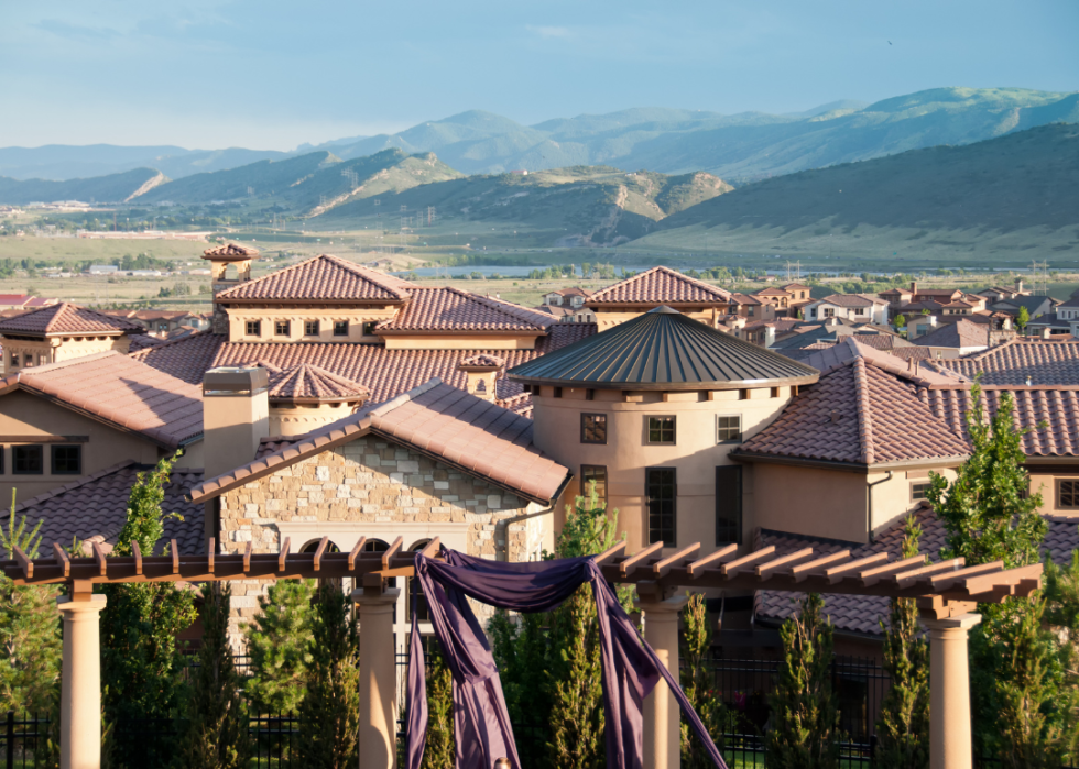 Homes in the foothills of Denver, Colorado.