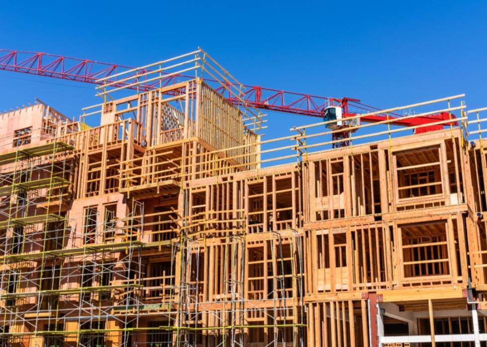 Multifamily housing under construction.