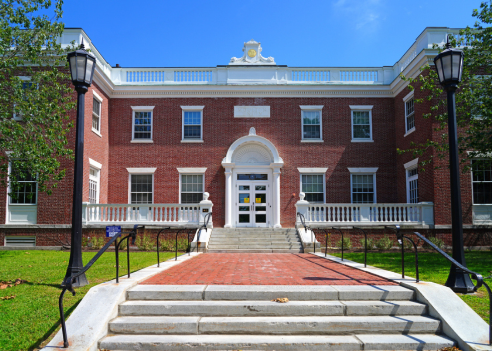 Brick building on Bowdoin College  campus.
