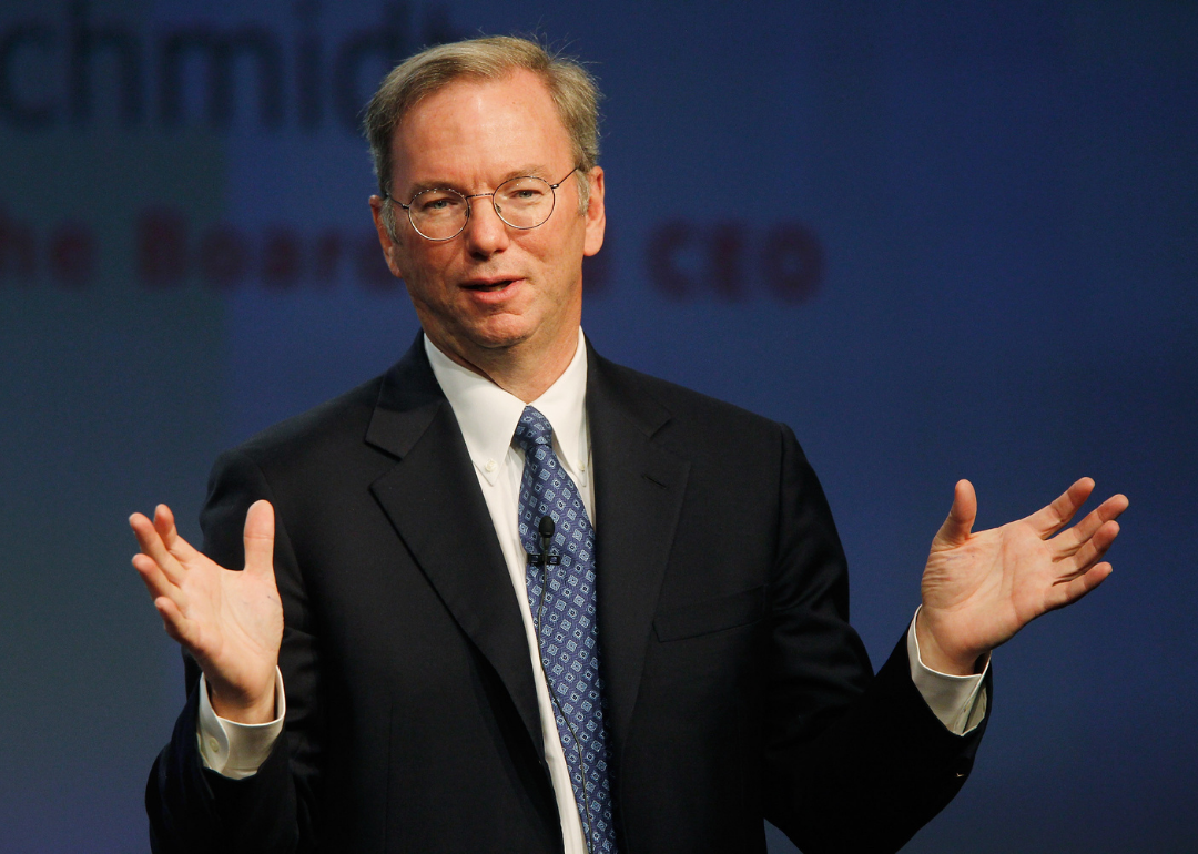 Eric Schmidt speaks at event.