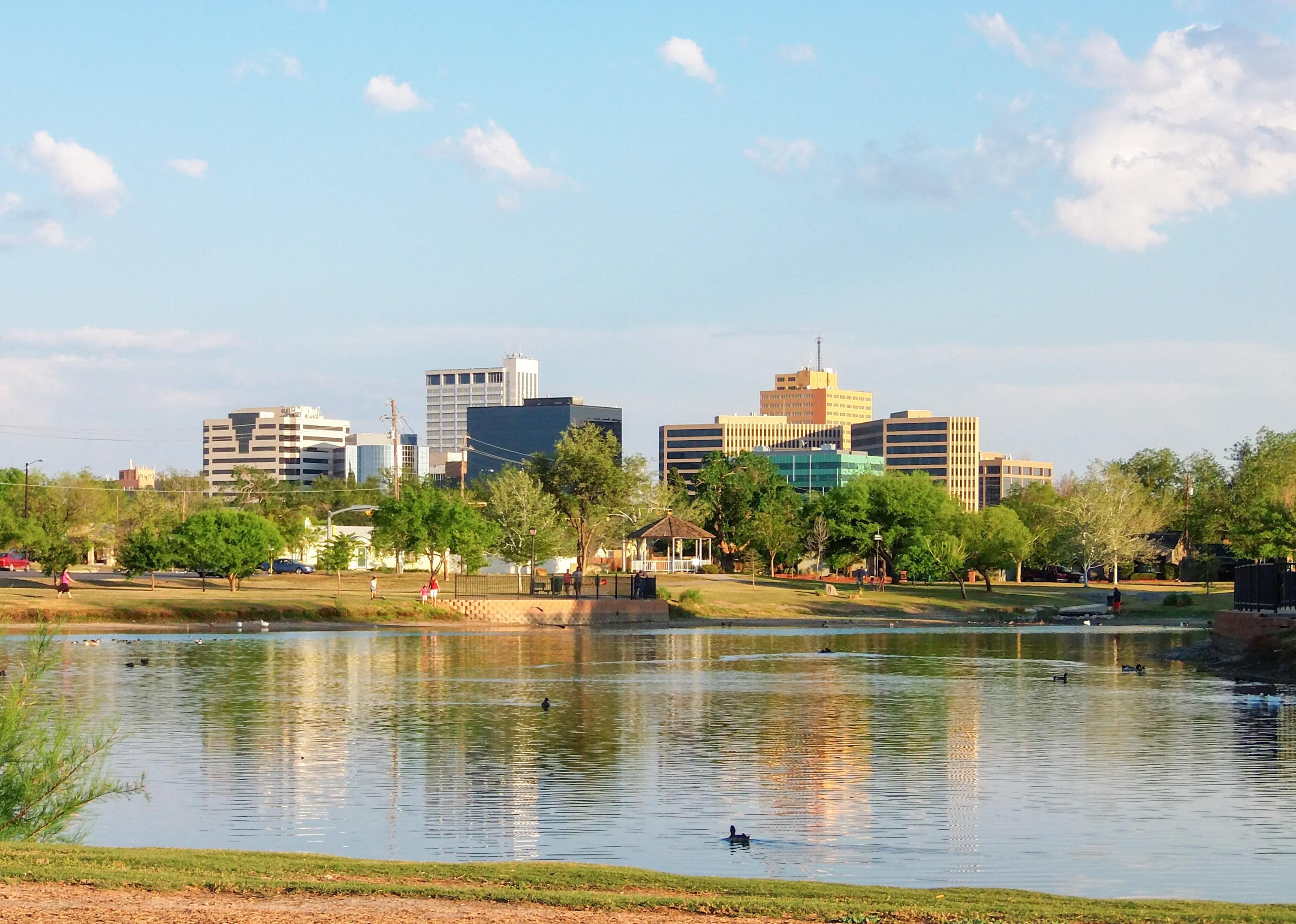 Downtown Midland, Texas on a sunny day