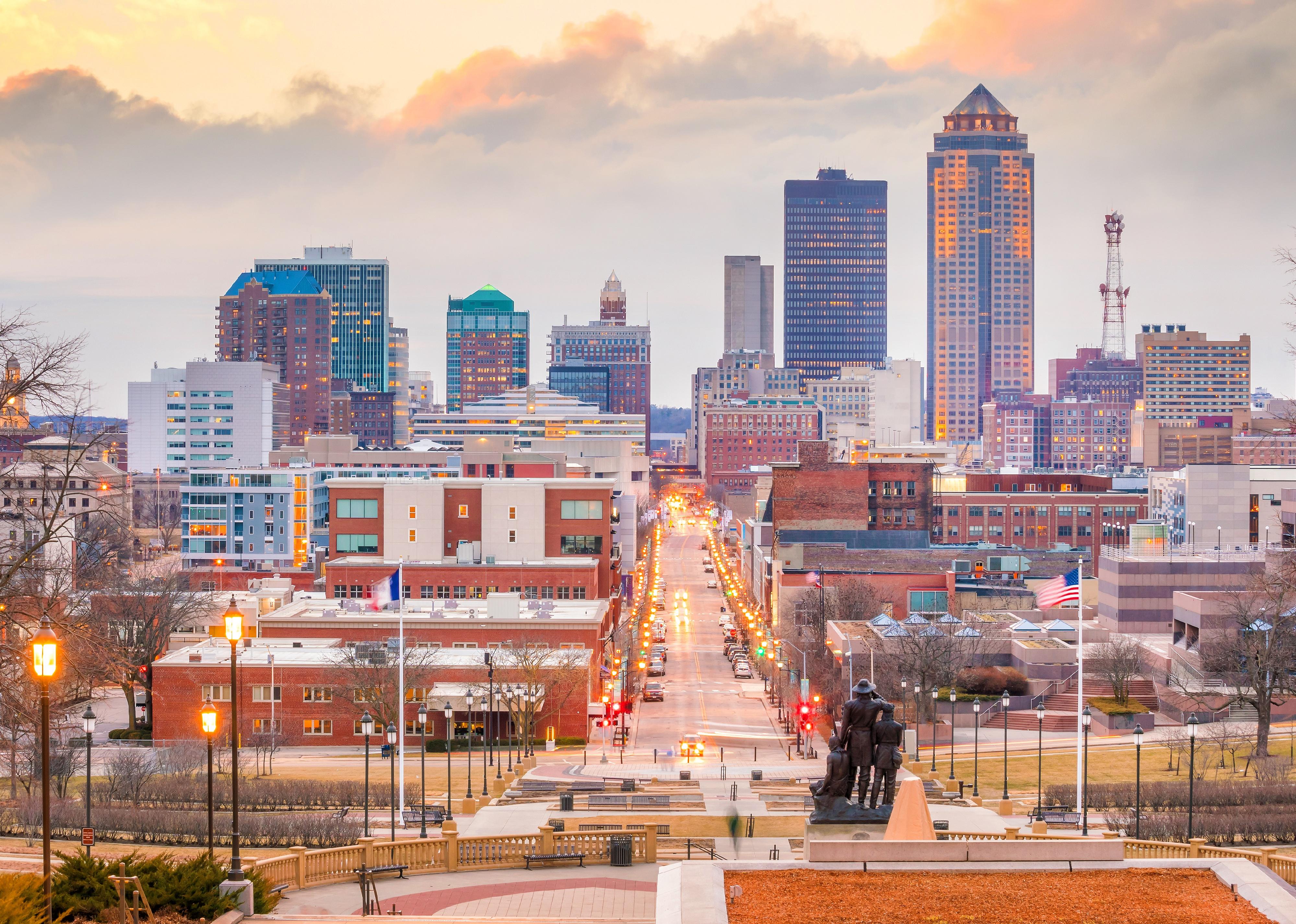 Des Moines skyline.