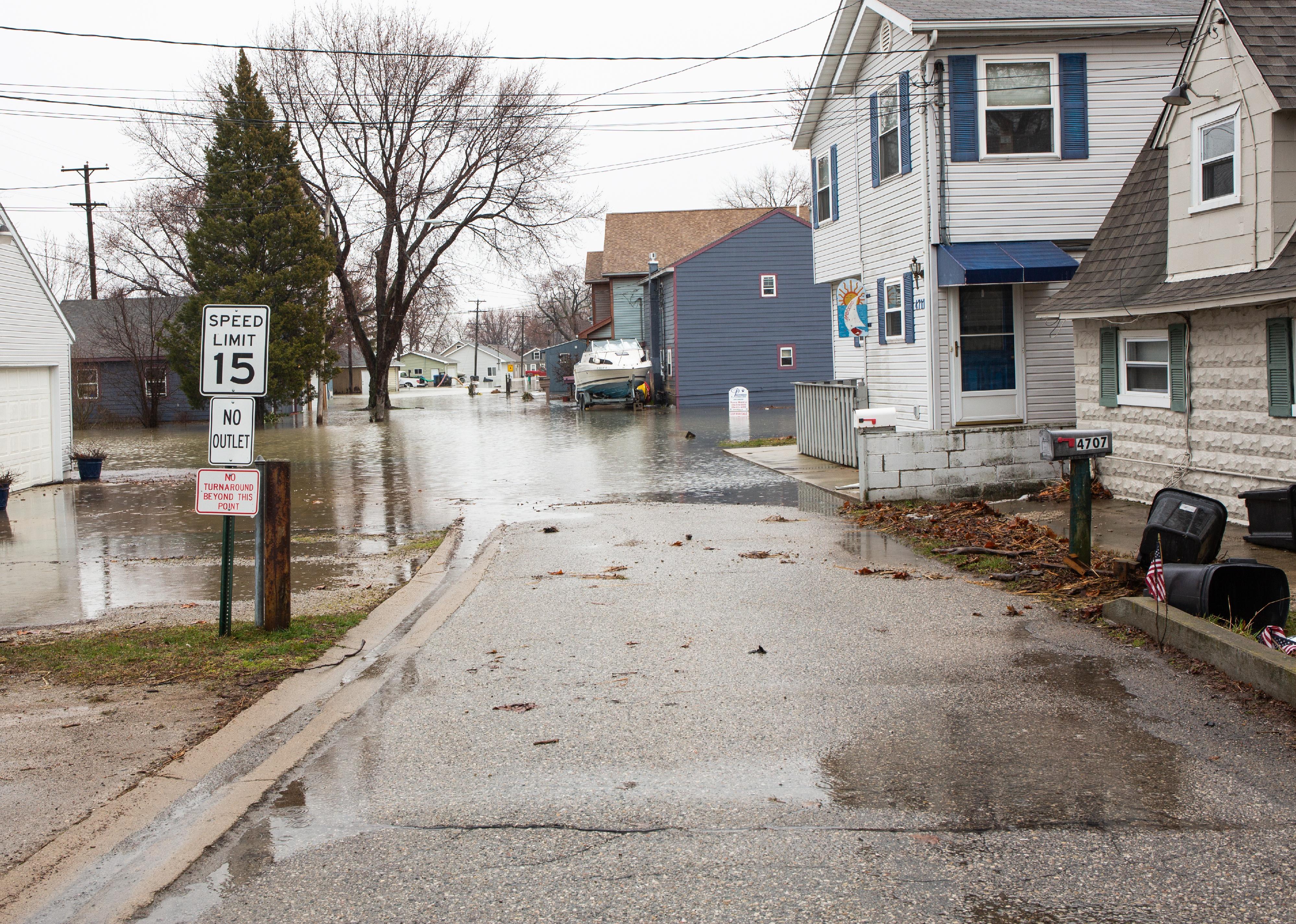 Lakeshore flooding after several days of torrential rain.