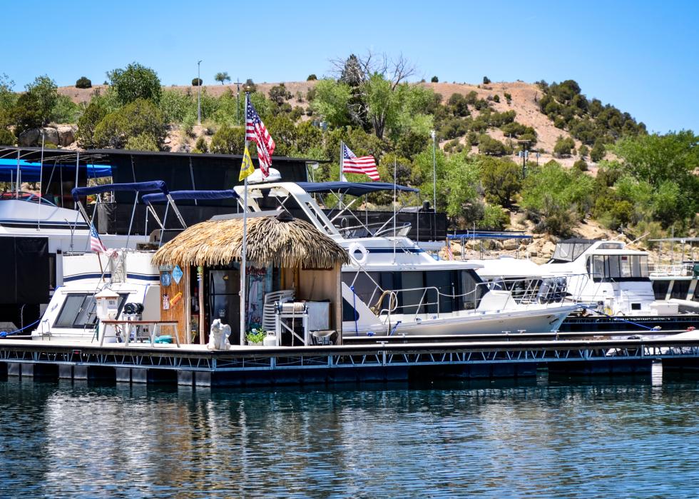 Navajo Lake Marina in the Southwestern New Mexico Desert.