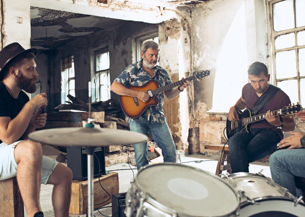 Rock band jam session
