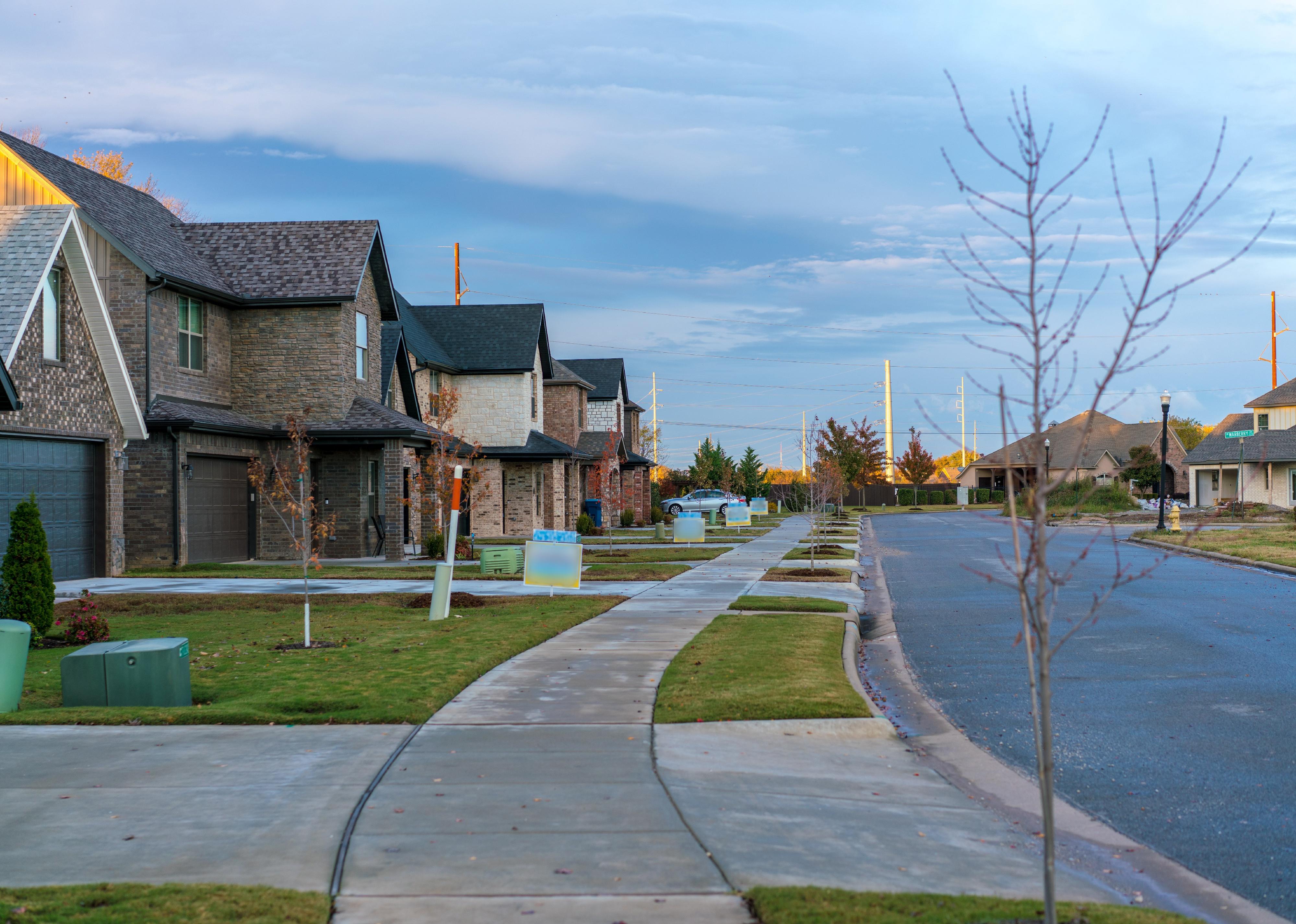 Residential neighborhood street in Bentonville.