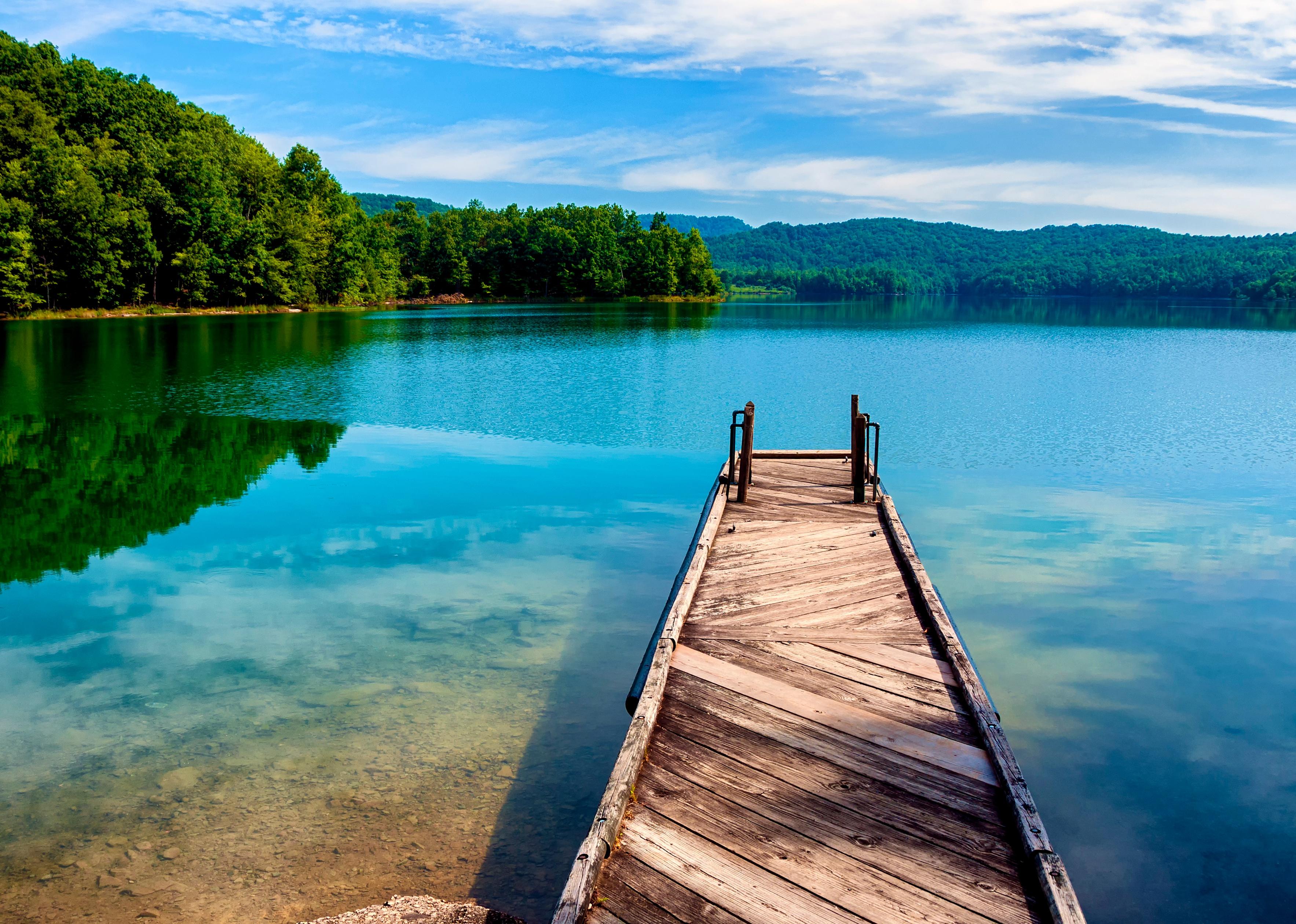 Dock on a lake in Summersville.