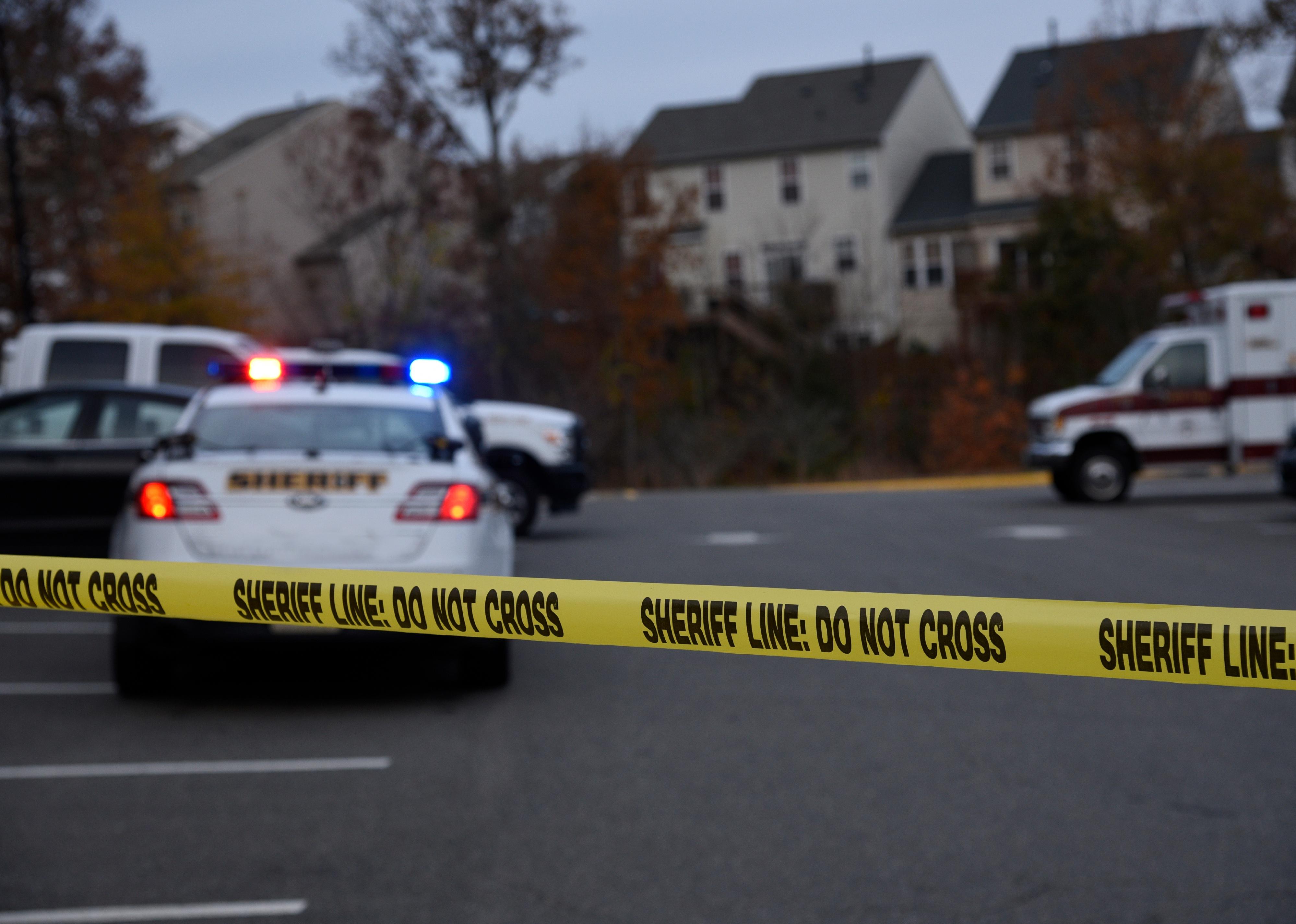 Crime Scene blocked off by law enforcement.