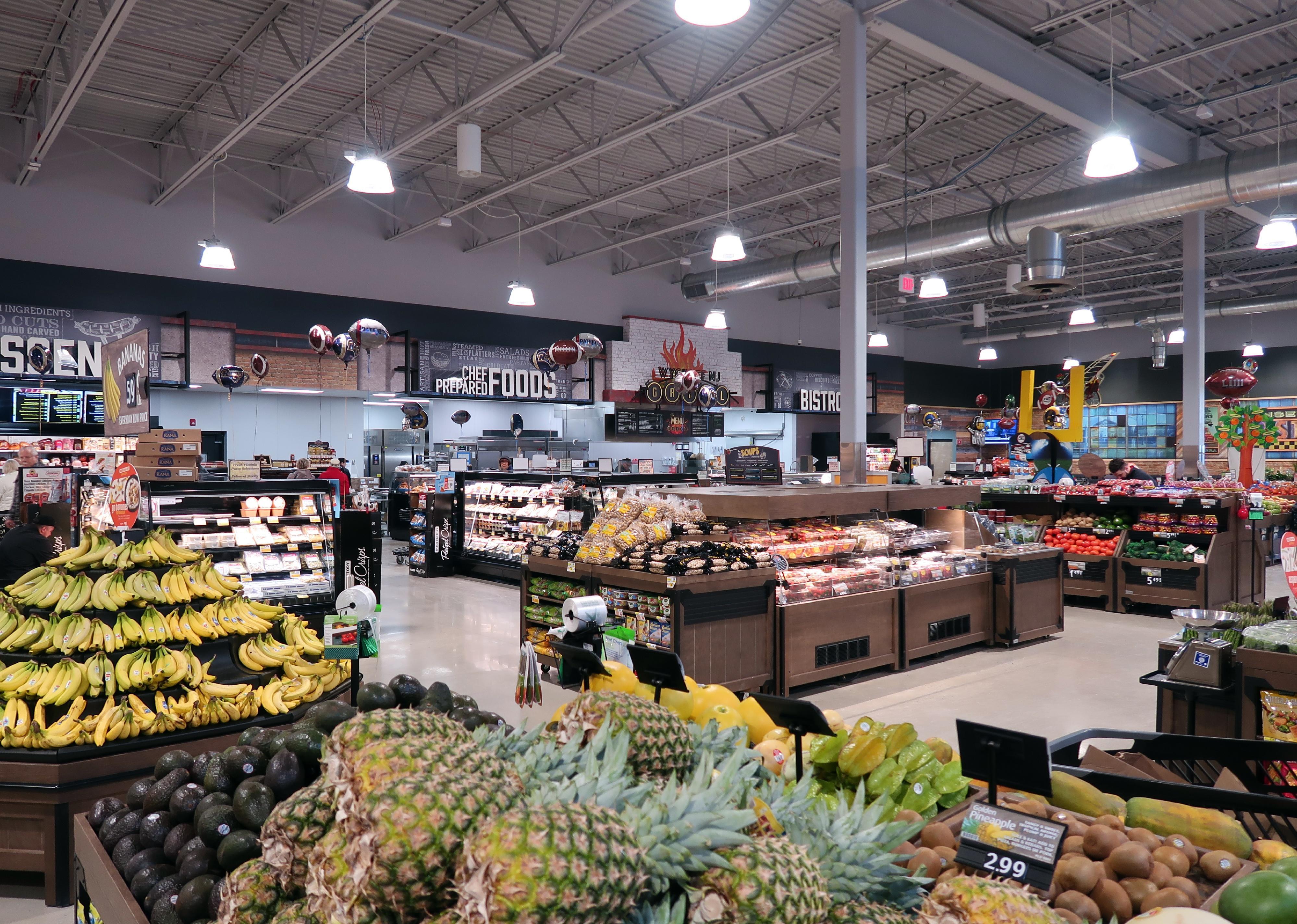 Produce section of grocery store.