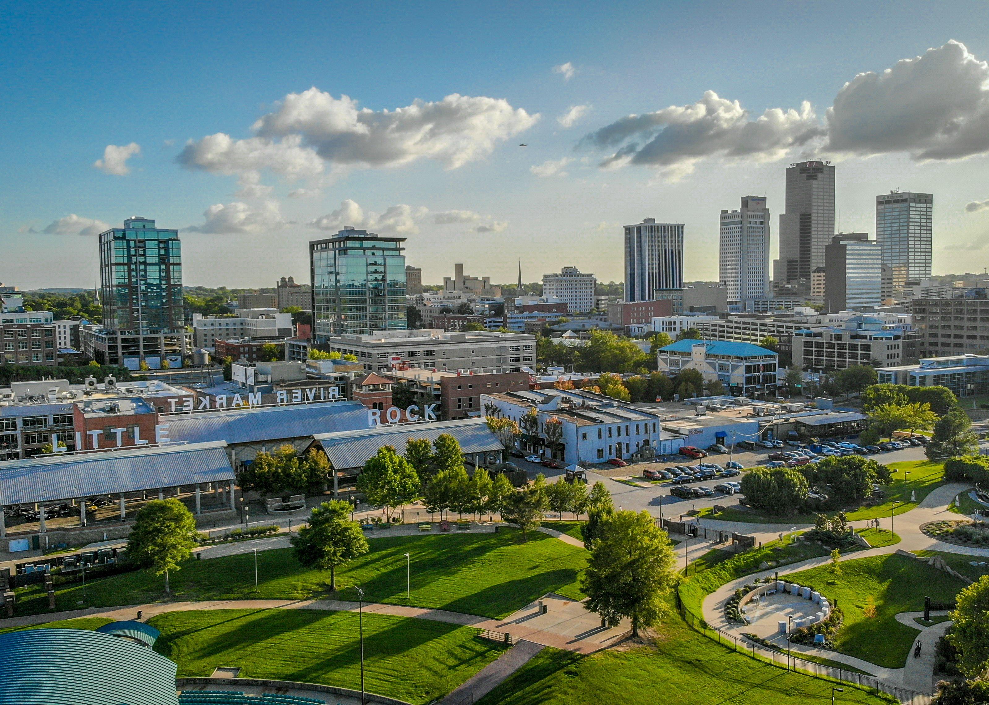 Skyline afternoon in downtown Little Rock.