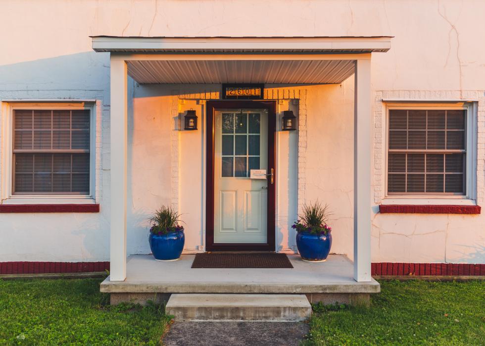 Front porch of a house in Terre Haute, Indiana