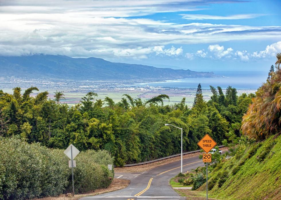 View of Kahului and the West Maui Mountains