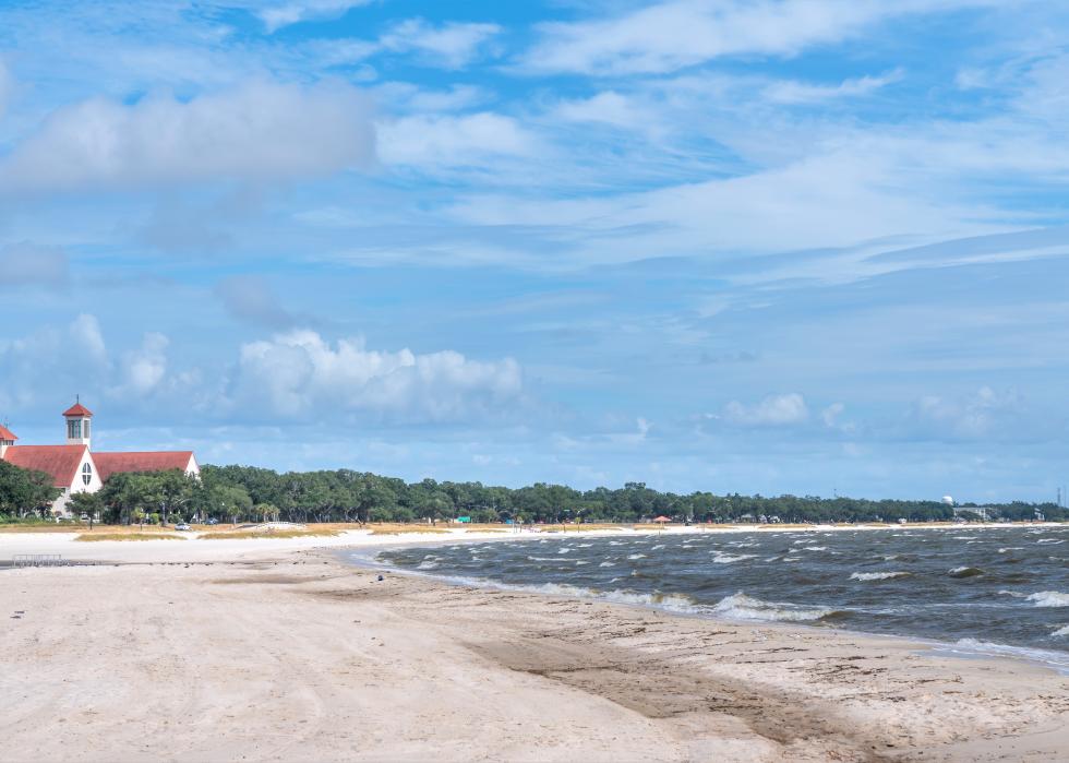 Coastline of Long Beach in Mississippi.