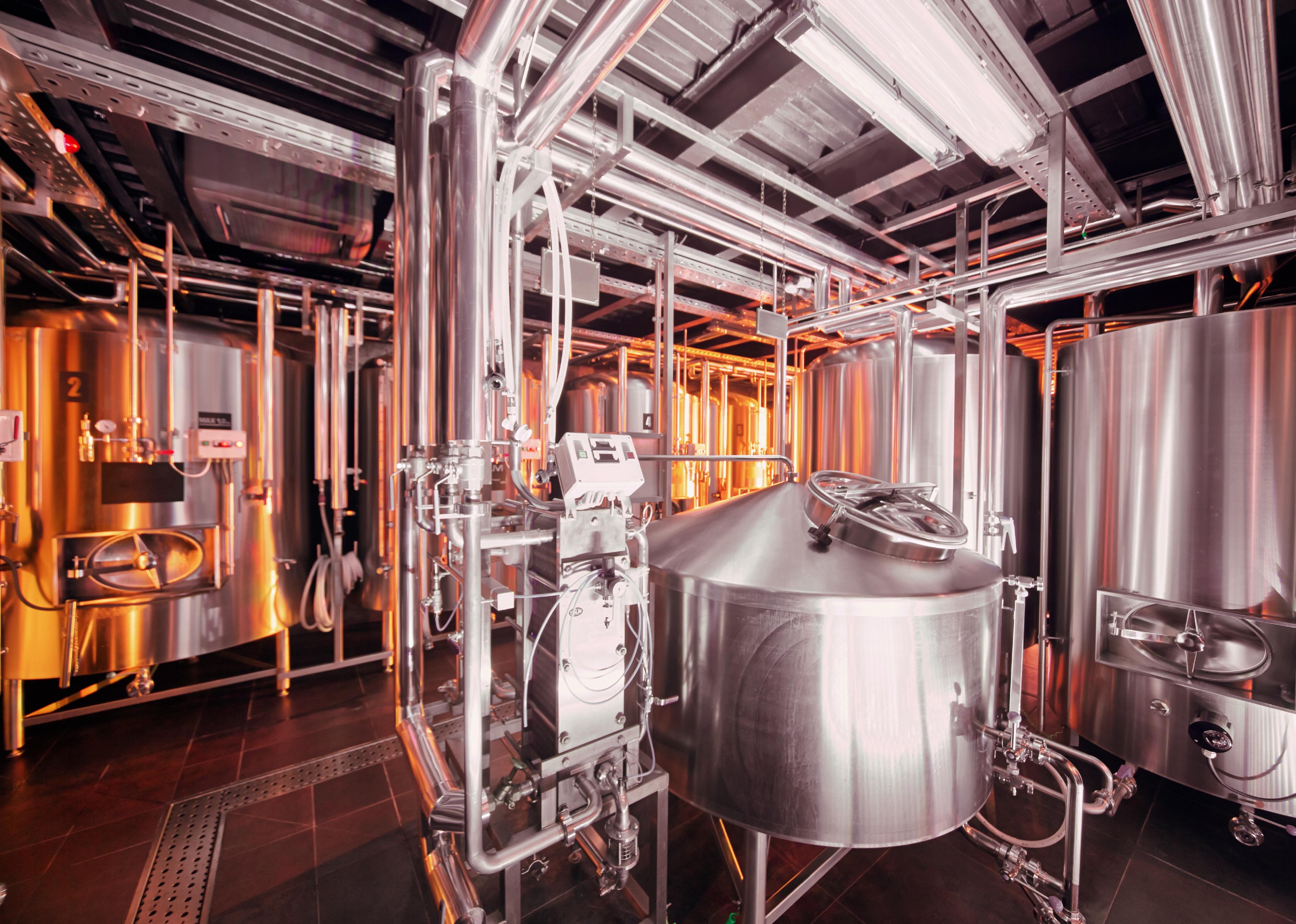 Brewing equipment at microbrewery