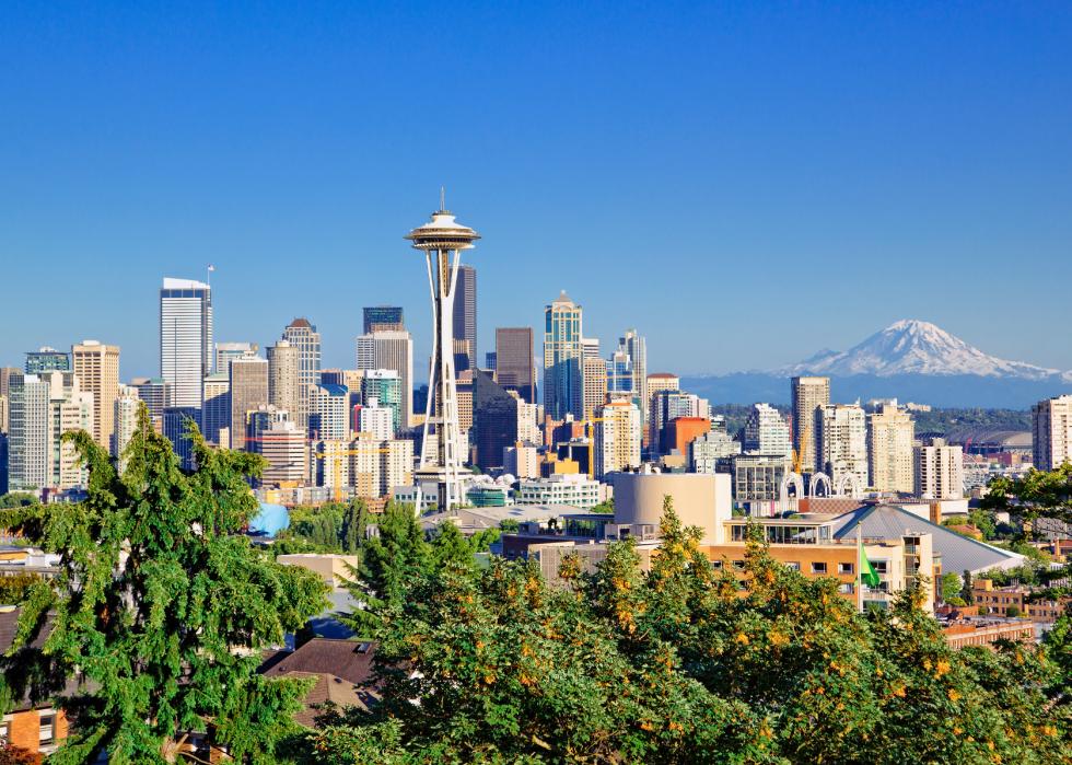 Seattle skyline on a clear day.