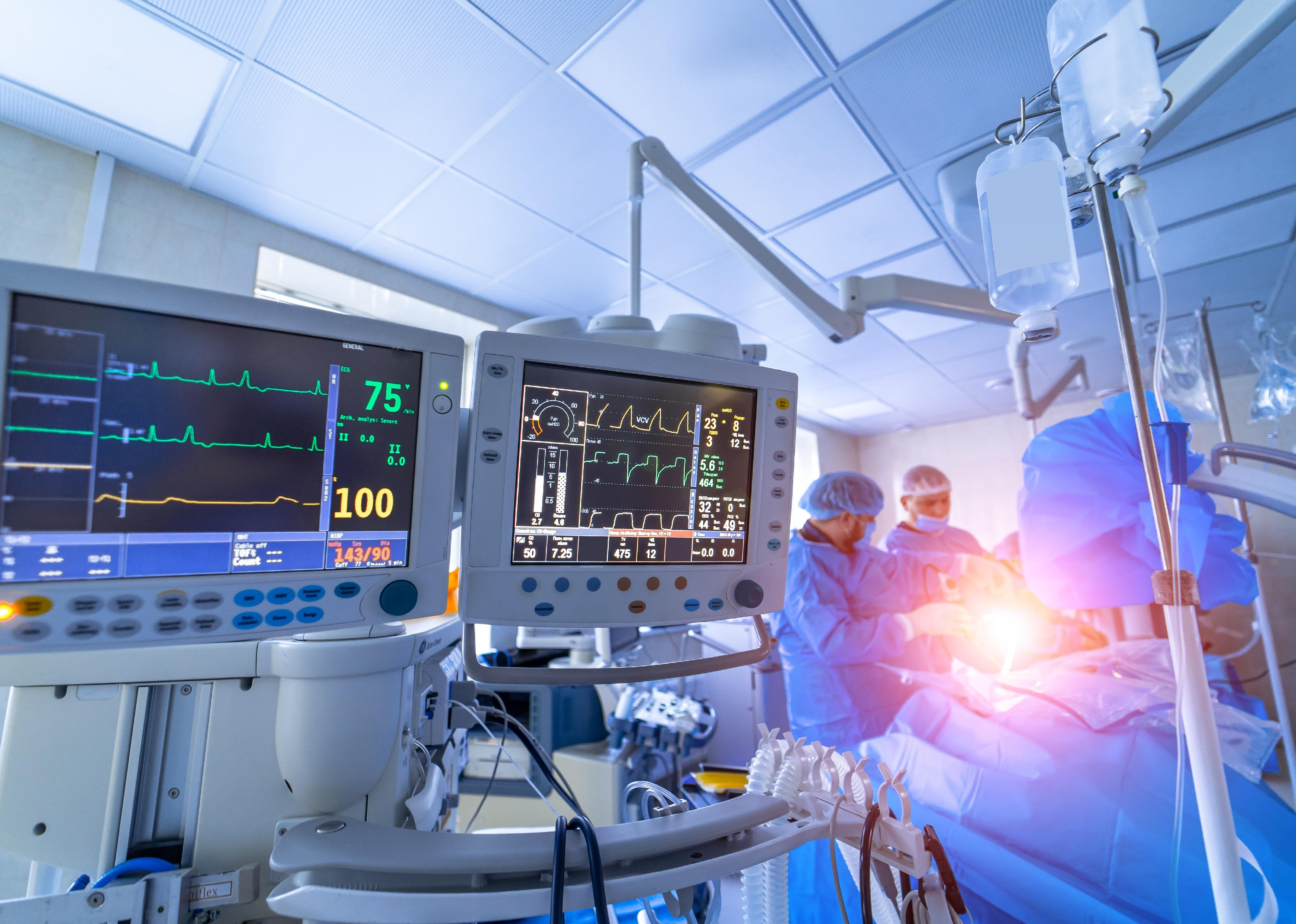 Interior of operating room in a modern clinic.