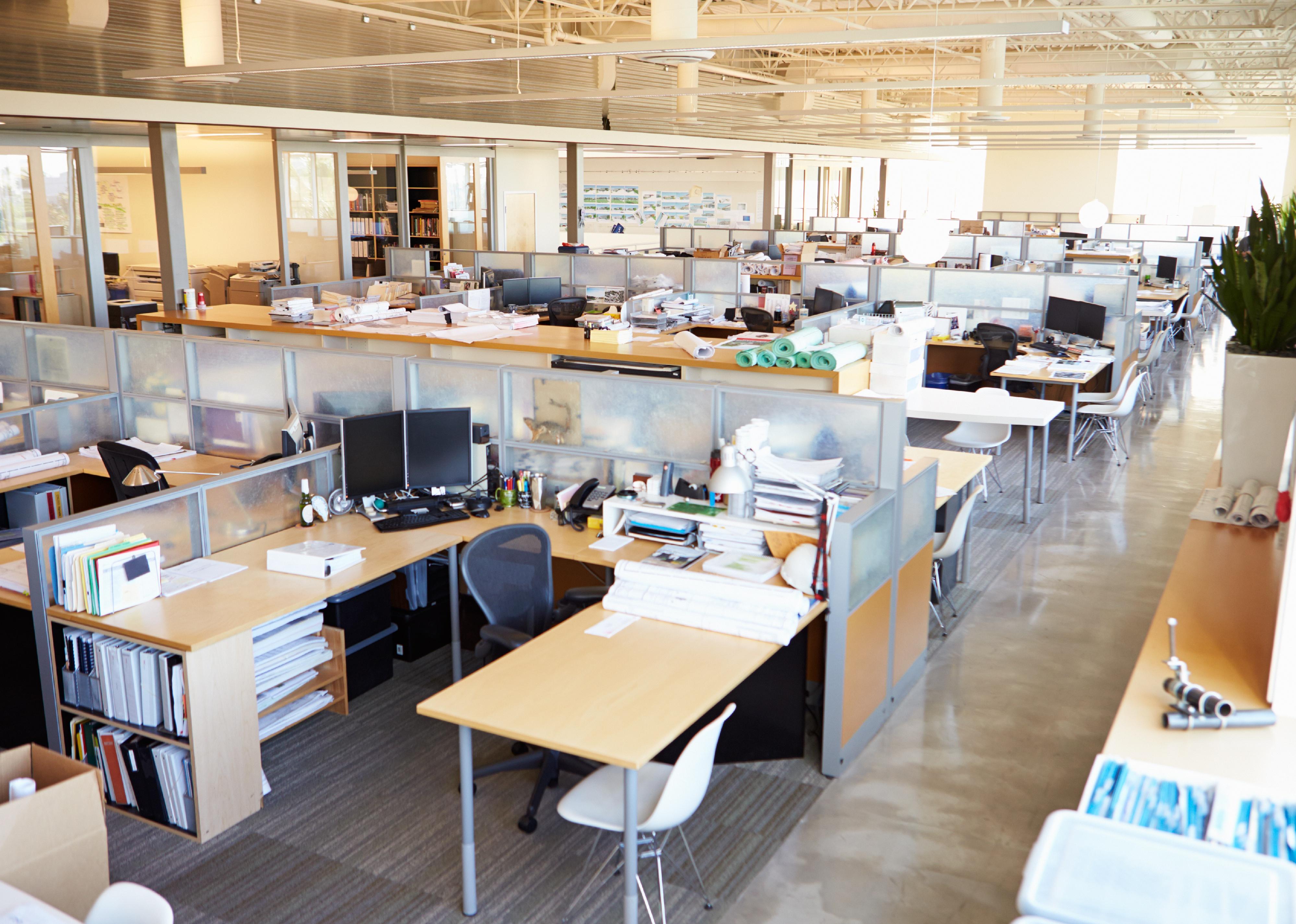 Empty Modern Open Plan Office.