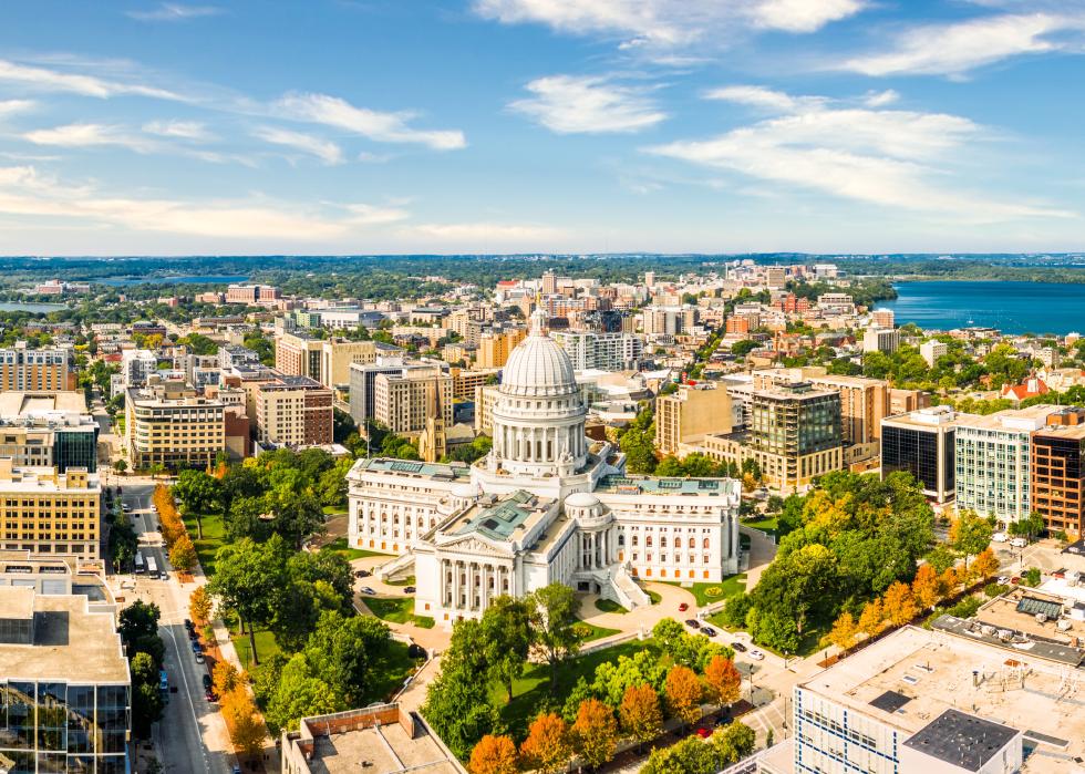 Aerial view of State Capitol.