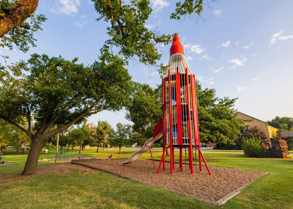 Sunny view of the Stephenson Park at Edmond.