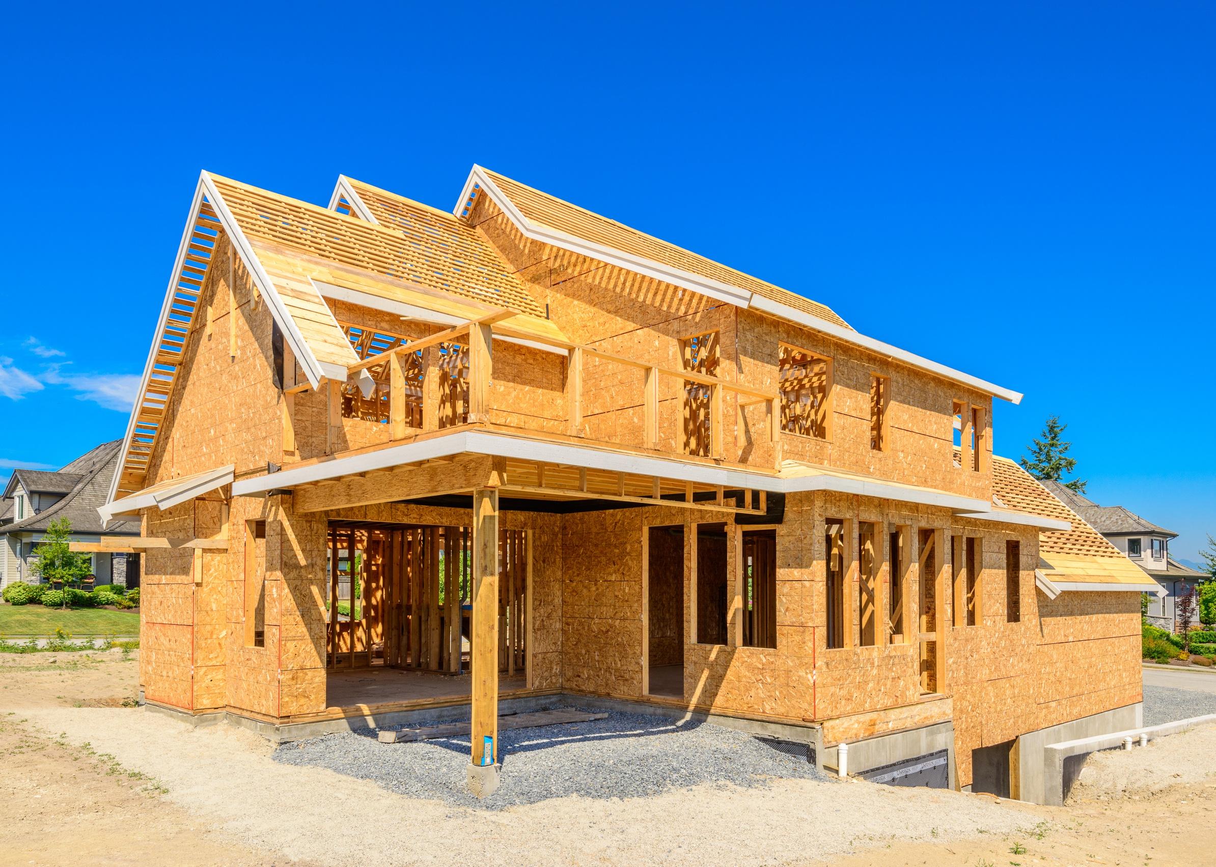 A new home under construction.