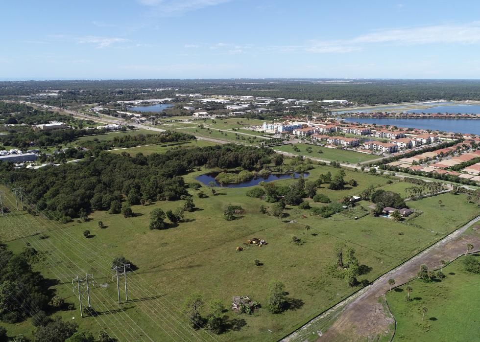 Aerial photo near Interstate 75 and Jacaranda.