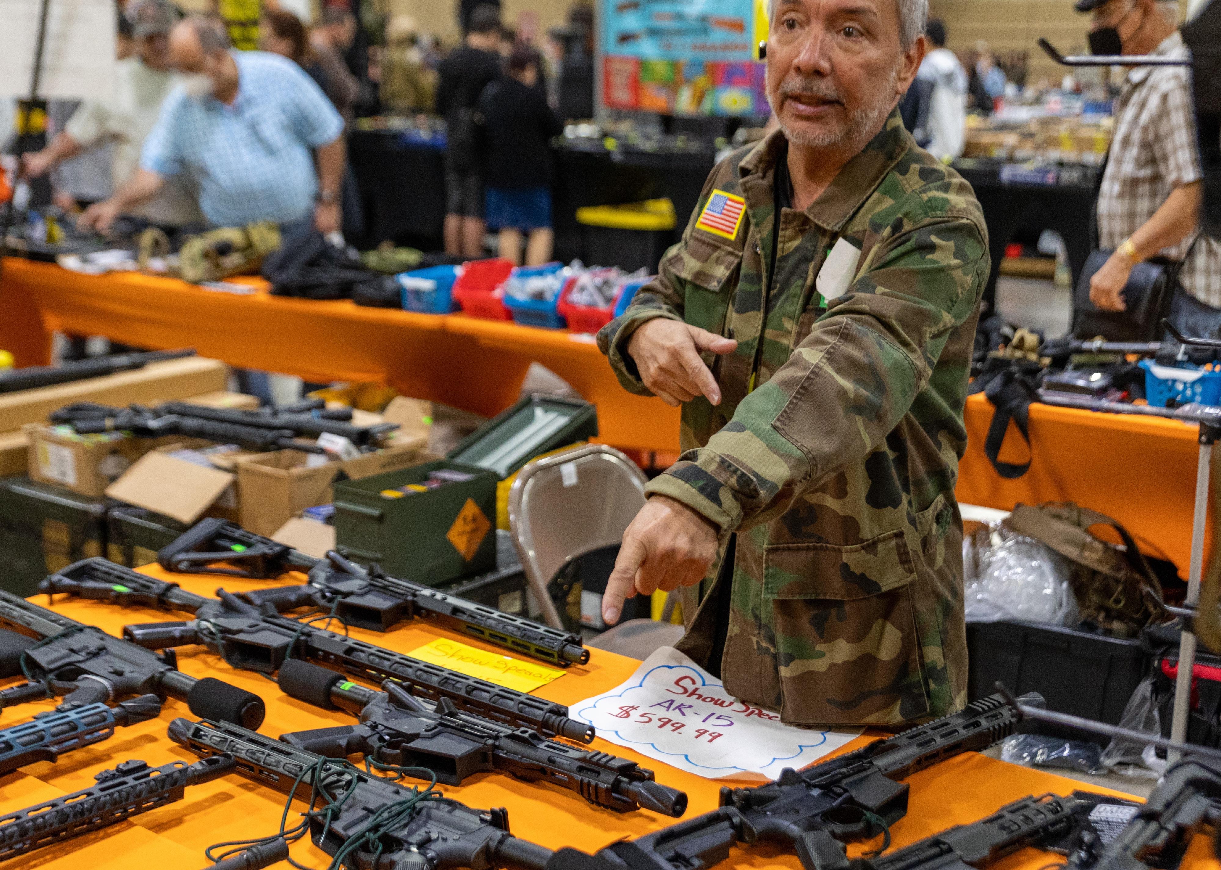 Salesperson at a Florida Gun Show.