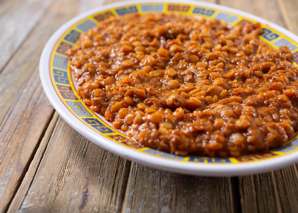 A view of a plate of misir wot.