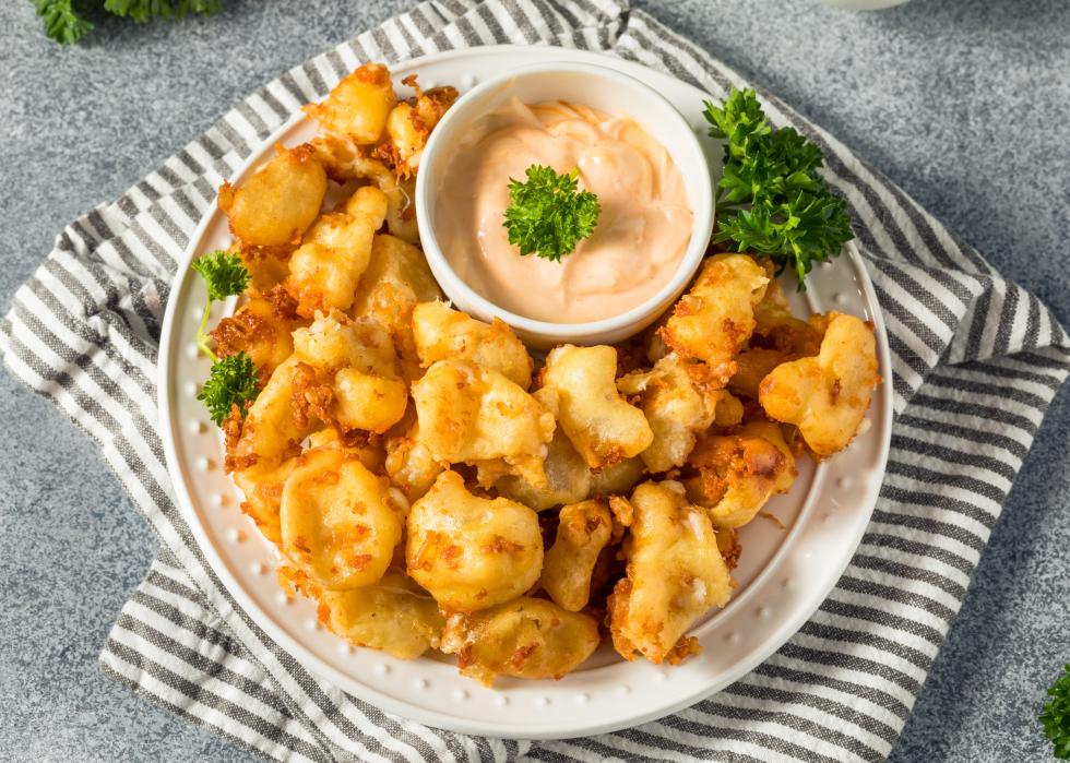 Homemade Deep Fried Wisconsin Cheese Curds.