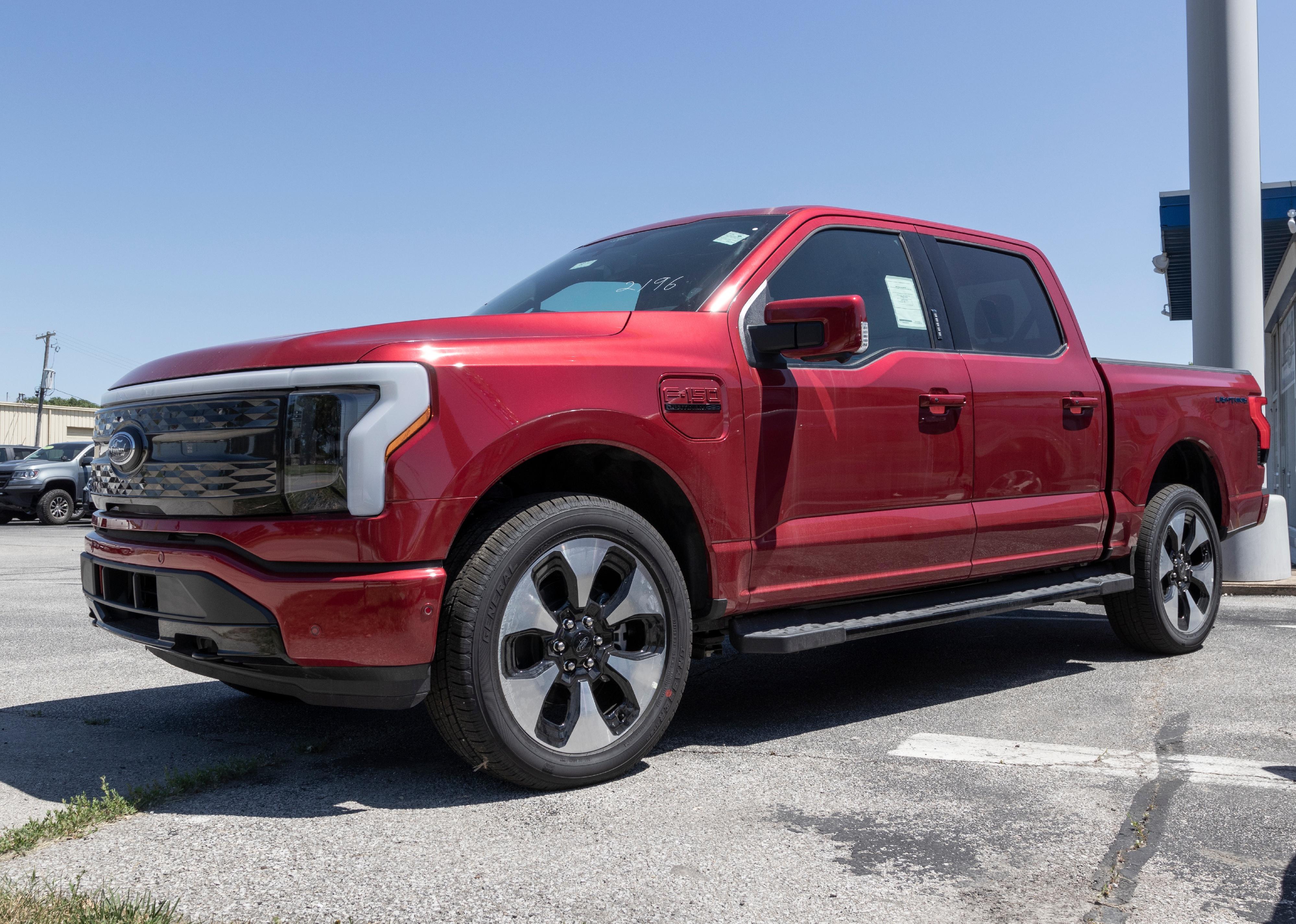 Ford F-150 Lightning display.