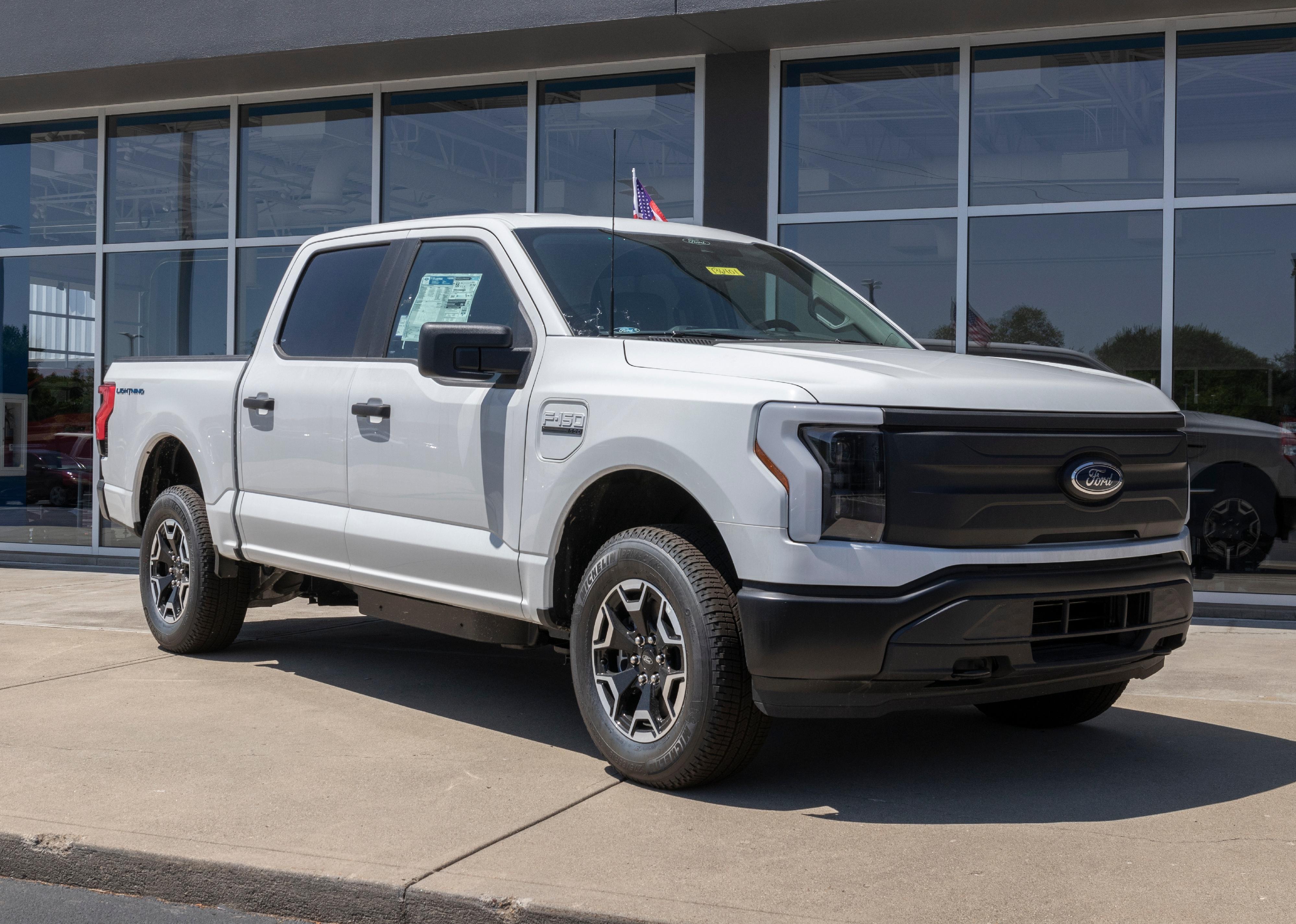 Ford F-150 Lightning display.