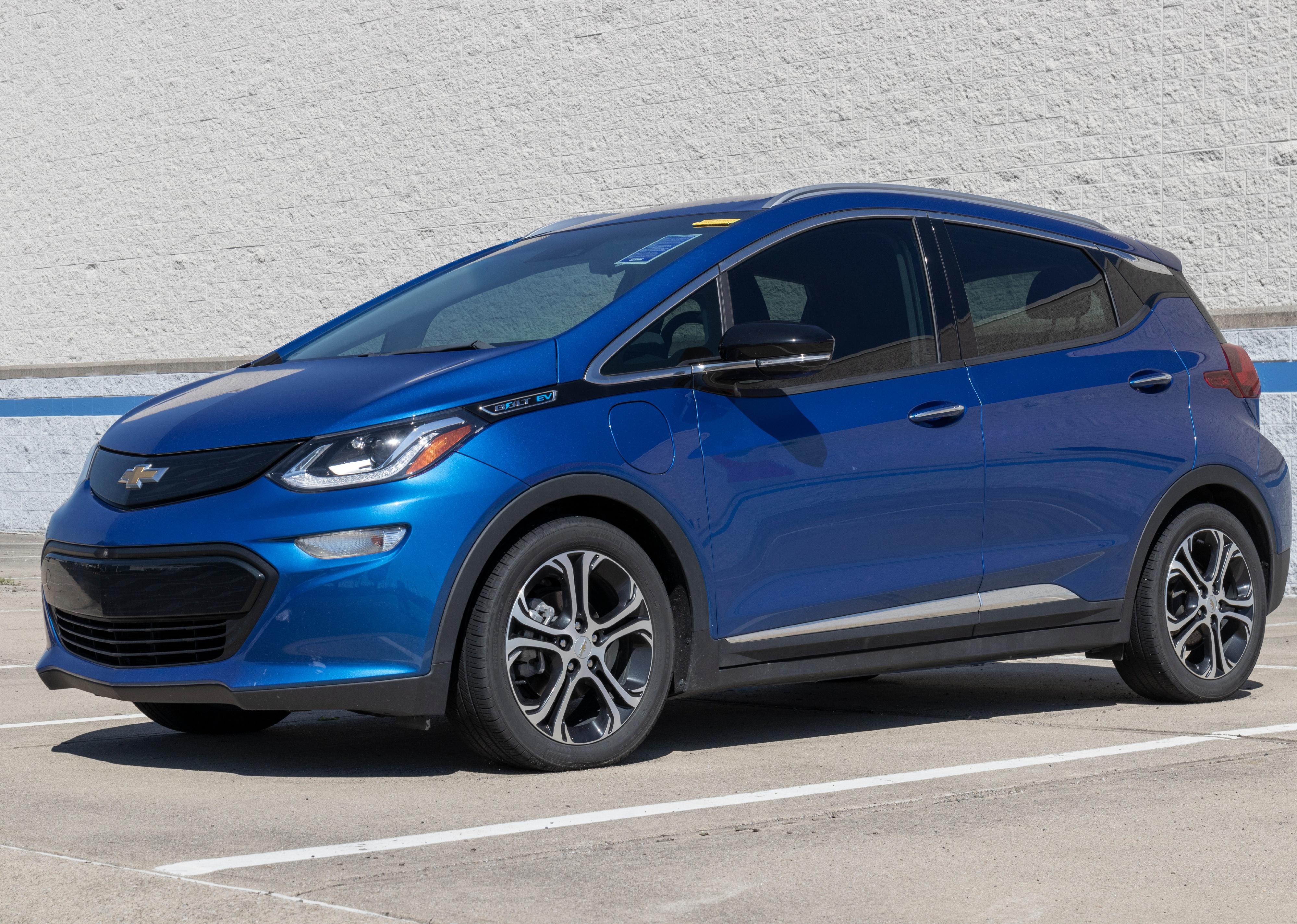Chevrolet Bolt EV electric vehicle display.