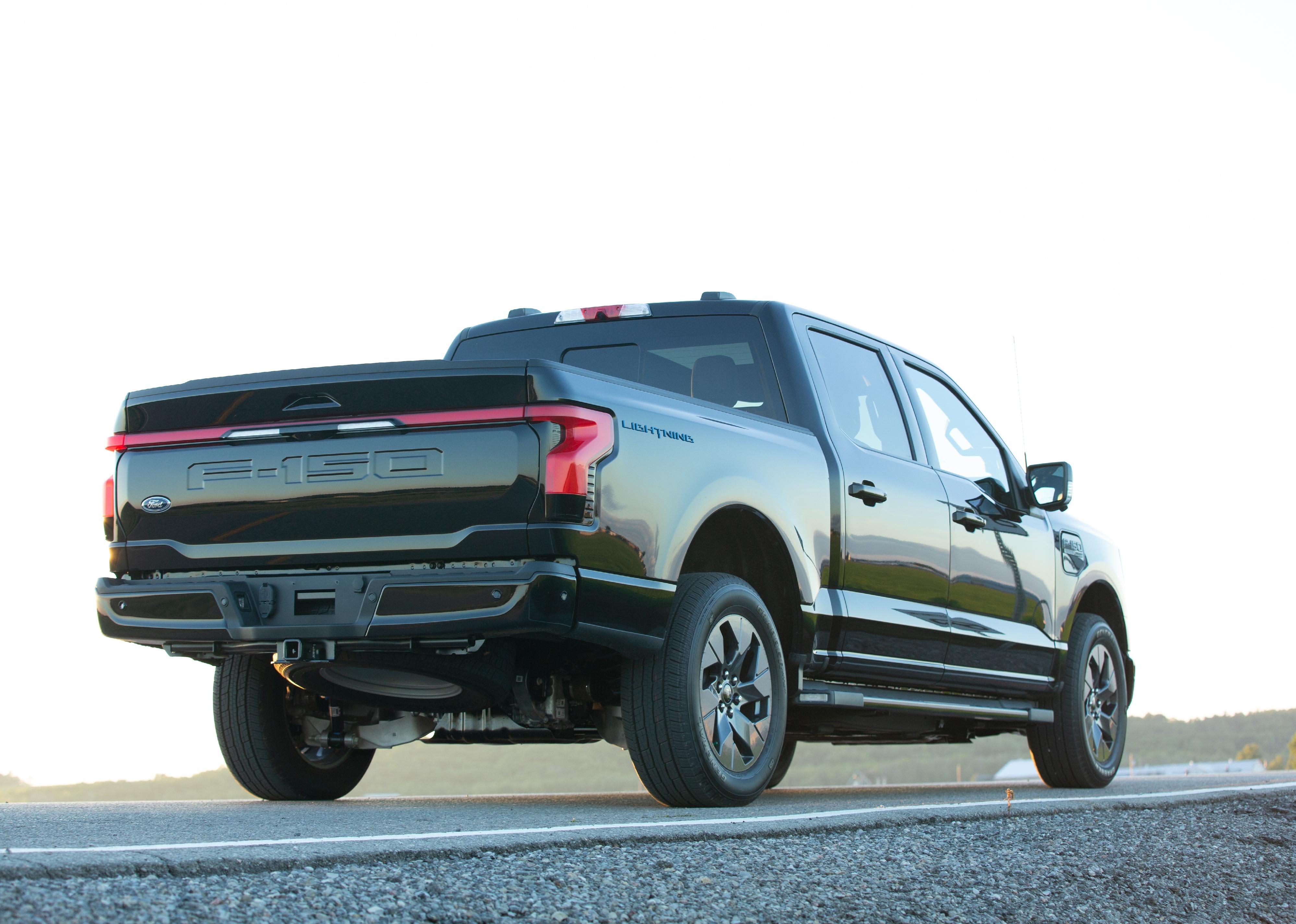 Back view of a Ford F-150.