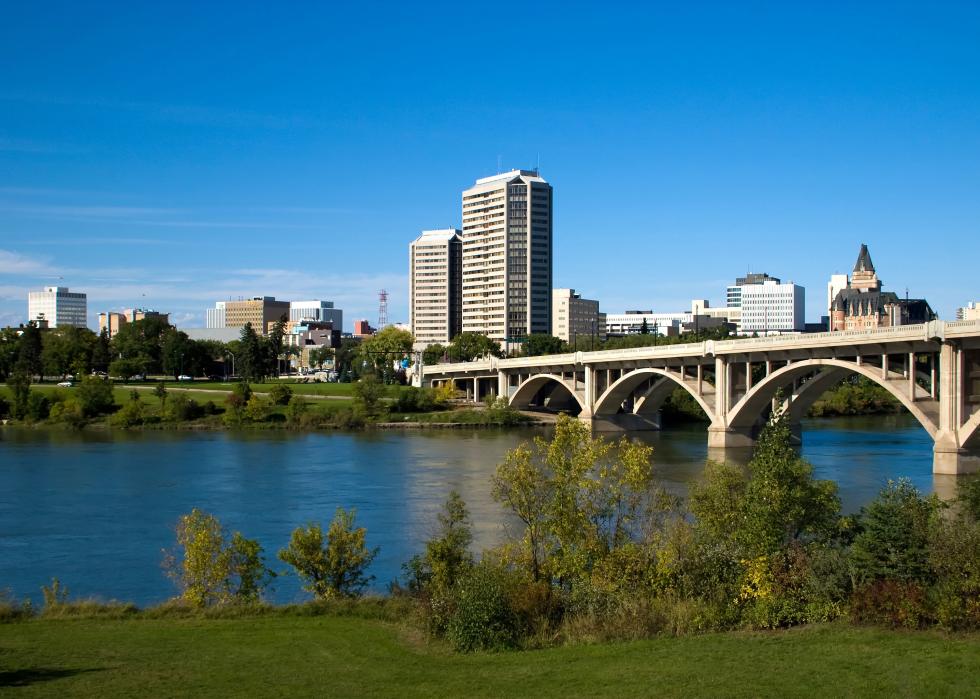 Saskatoon cityscape on sunny day
