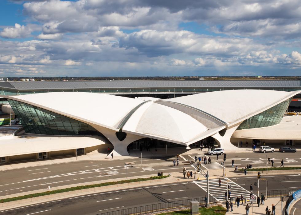 View of TWA Flight Center building at JFK Airport terminal 5.